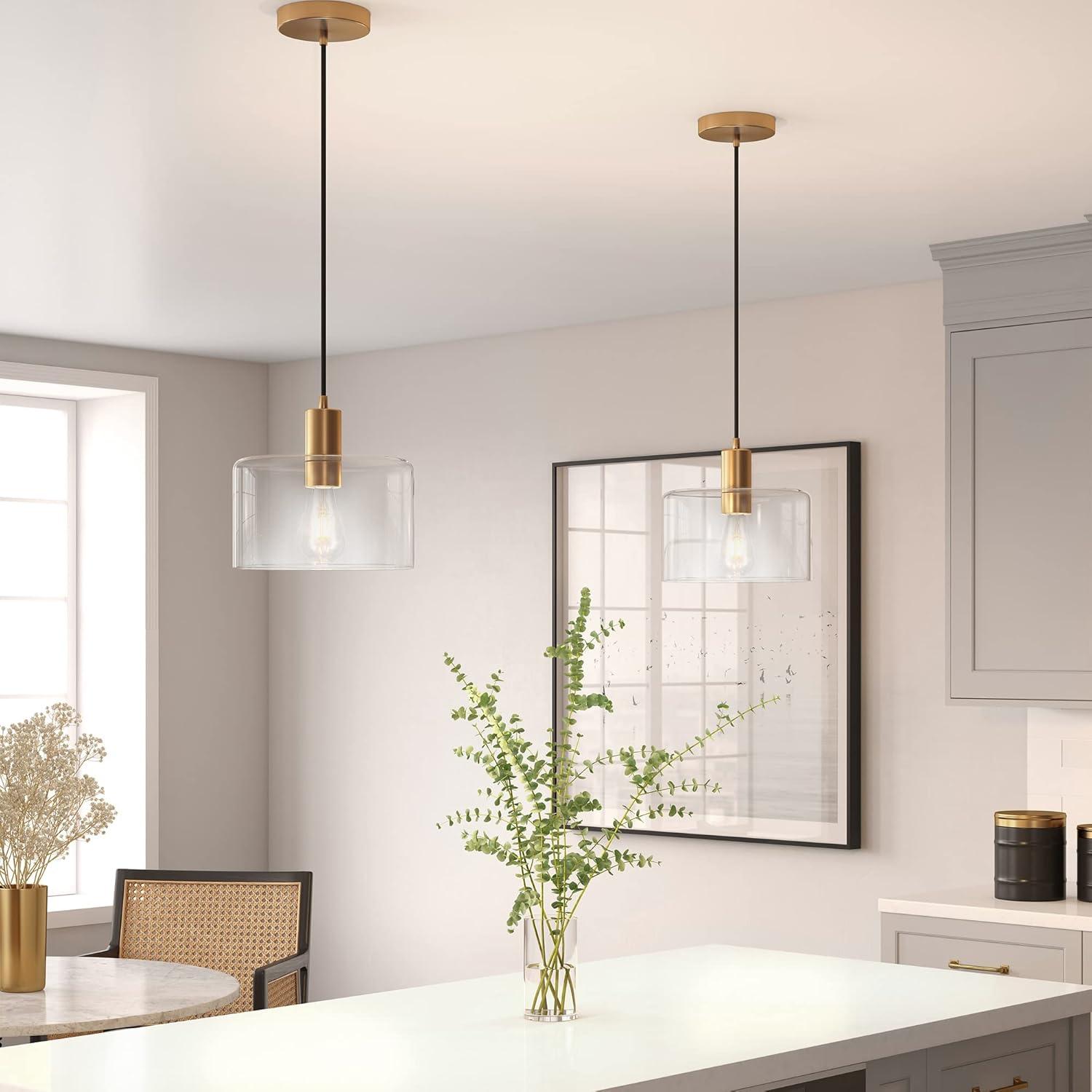 Jeanelle Single Light Glass Dimmable Pendant