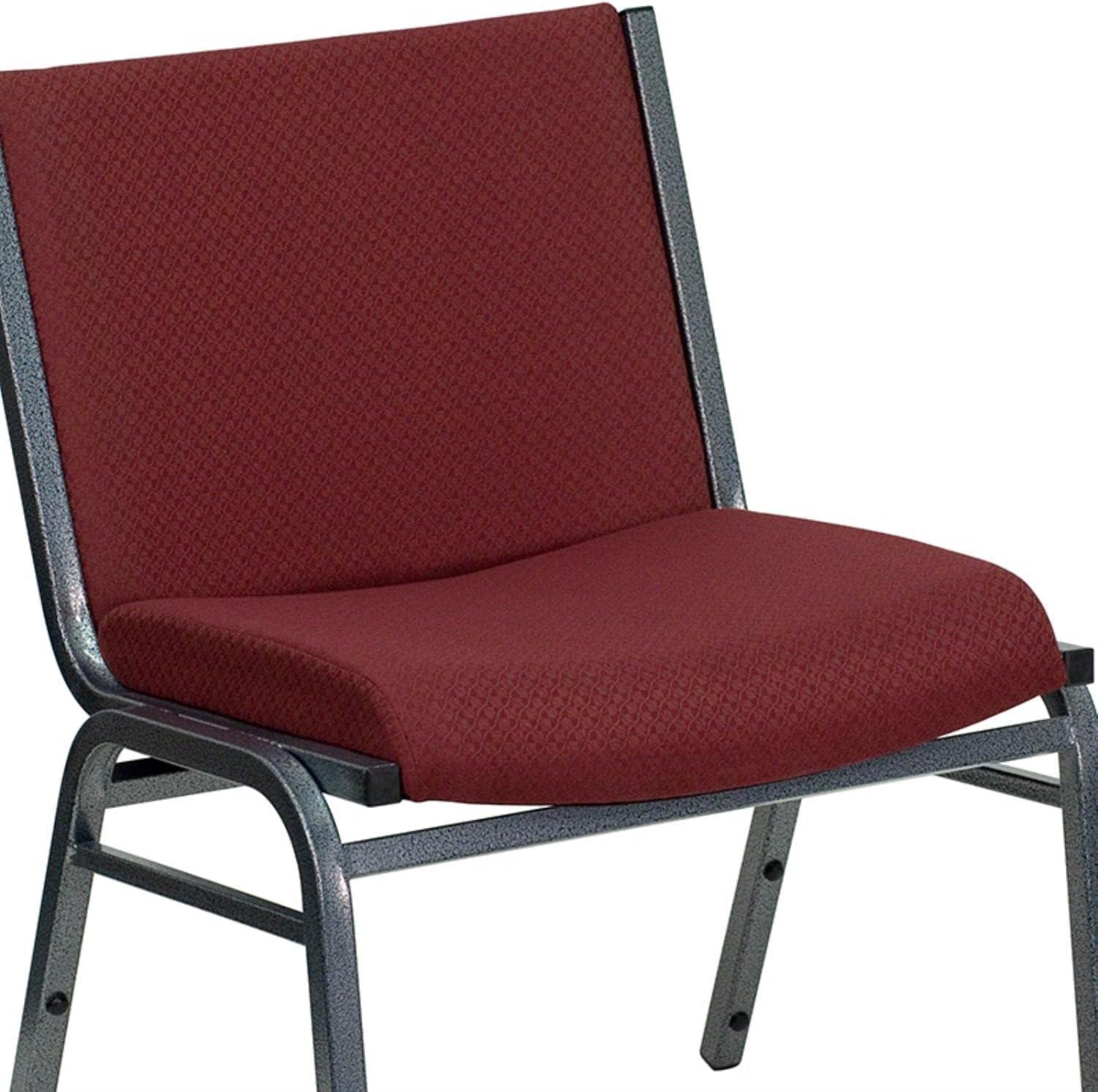 Flash Furniture HERCULES Series Big & Tall 1000 lb. Rated Burgundy Fabric Stack Chair
