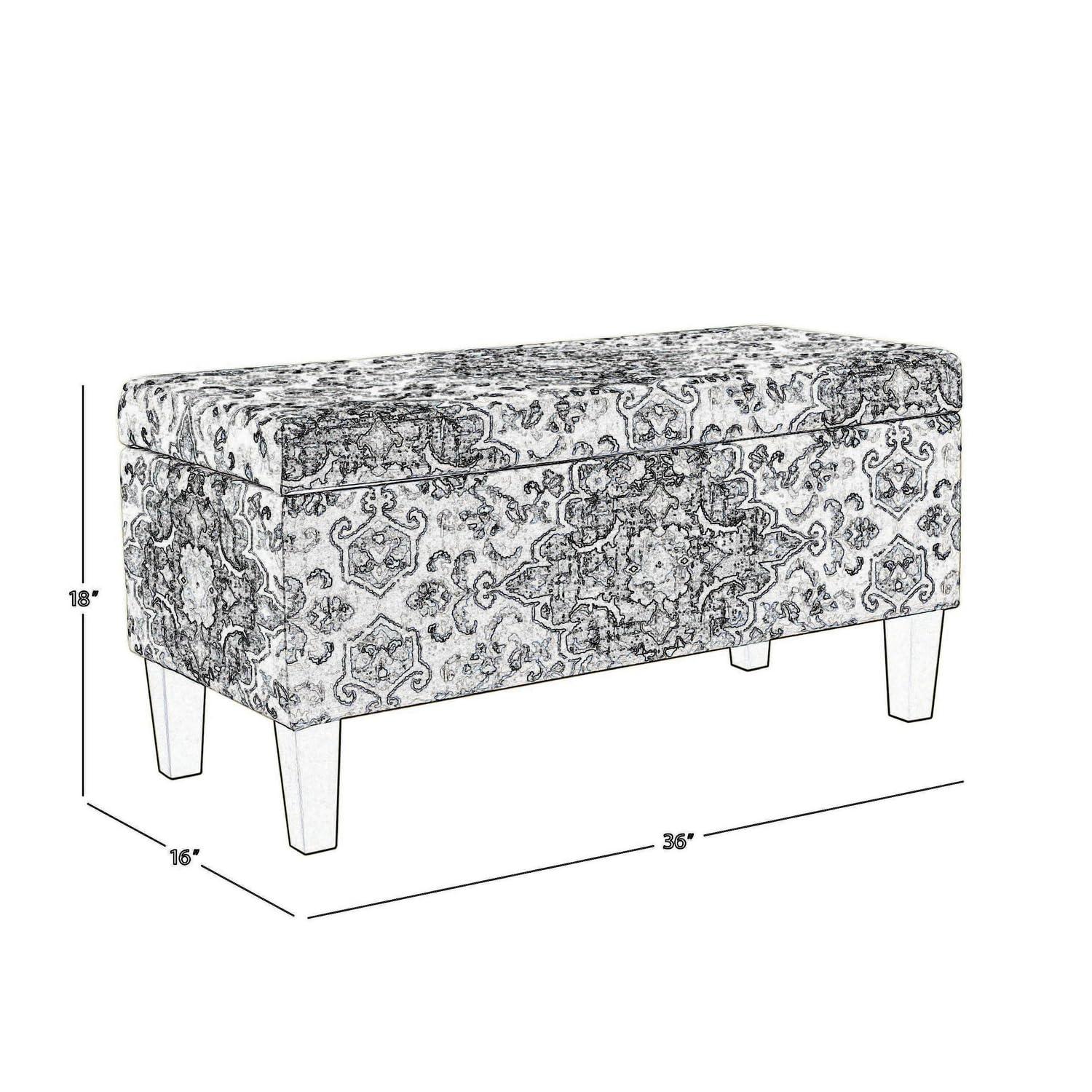 Chantrell 36" Wide Large Decorative Storage Bench