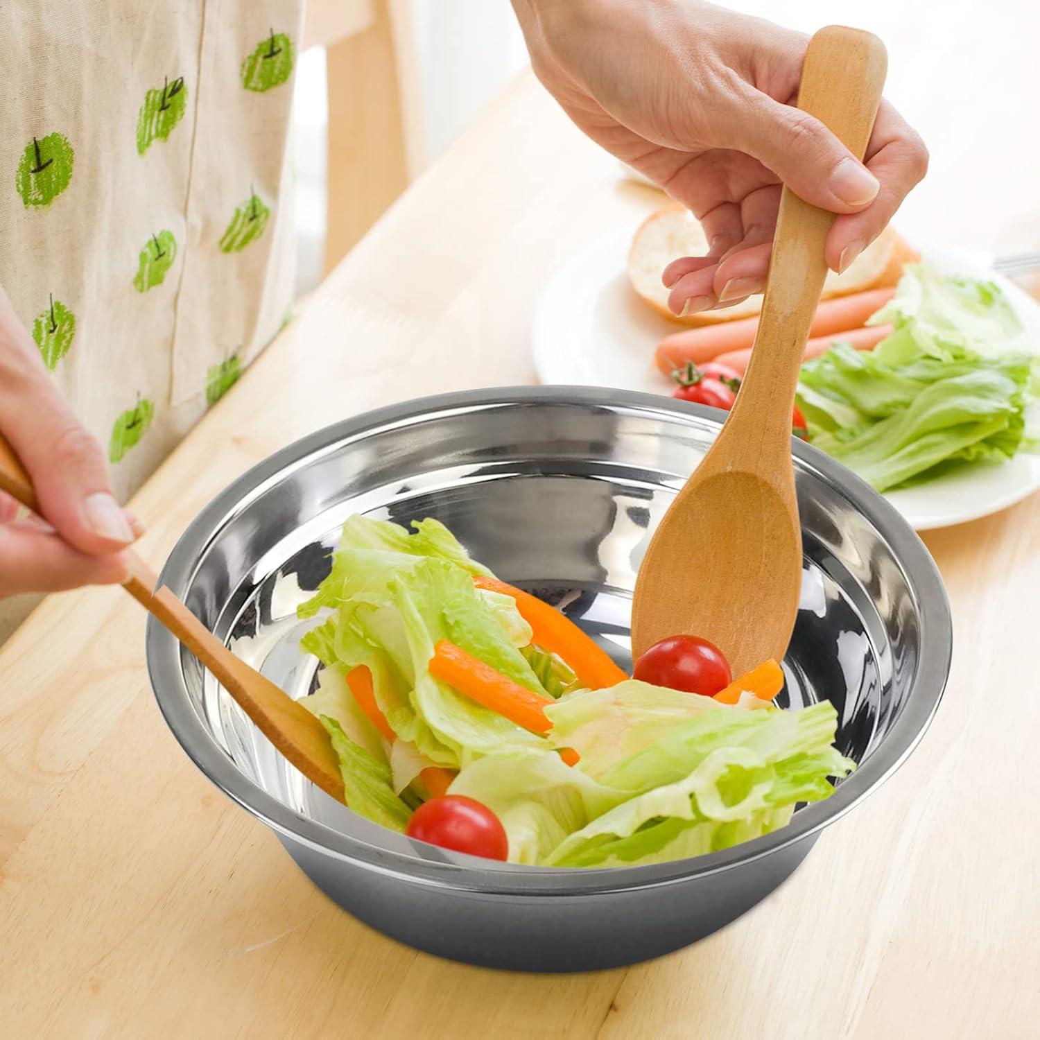 4-Pack Stainless Steel Mixing Bowls/Metal Prep Bowls, Salad Serving Bowl Set