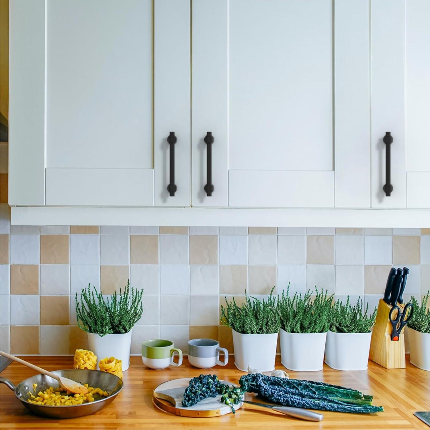 Piper Kitchen Handles, Solid Core Drawer Pulls for Cabinet Doors, 3-3/4" (96mm)