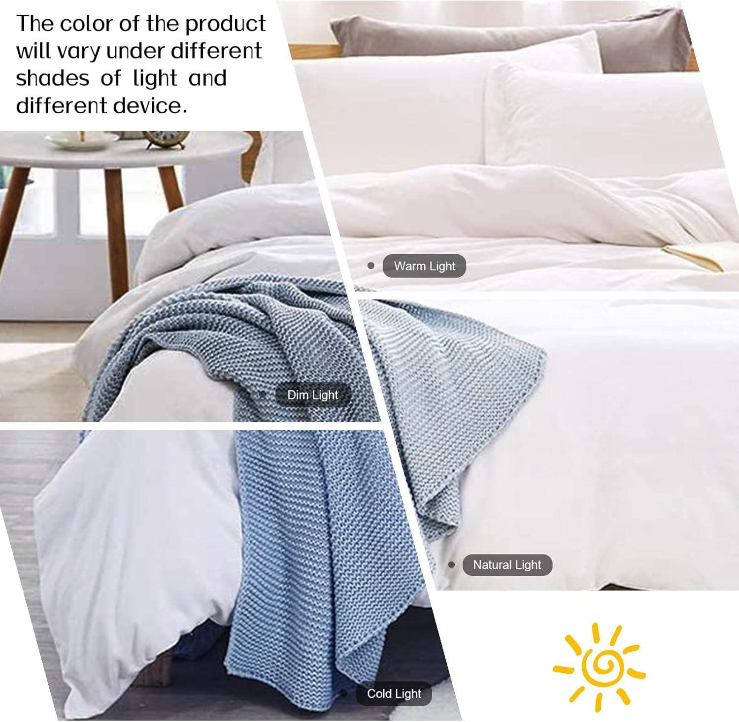 Dreaming Wapiti Duvet Cover Queen,Washed Microfiber Queen Size Duvet Cover Set,Solid Color - Soft and Breathable with Zipper Closure & Corner Ties (White, Queen)