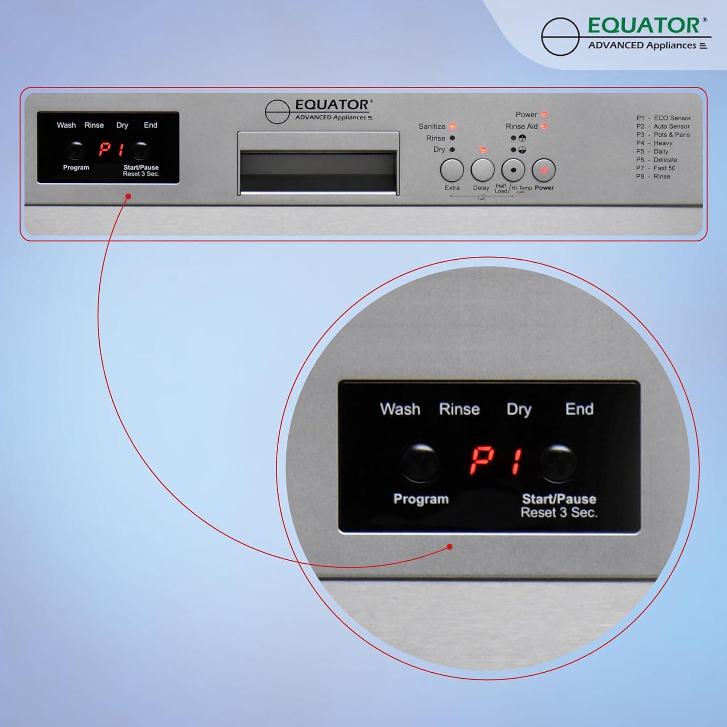 Equator Europe 24" Built in 14 place Dishwasher in Stainless