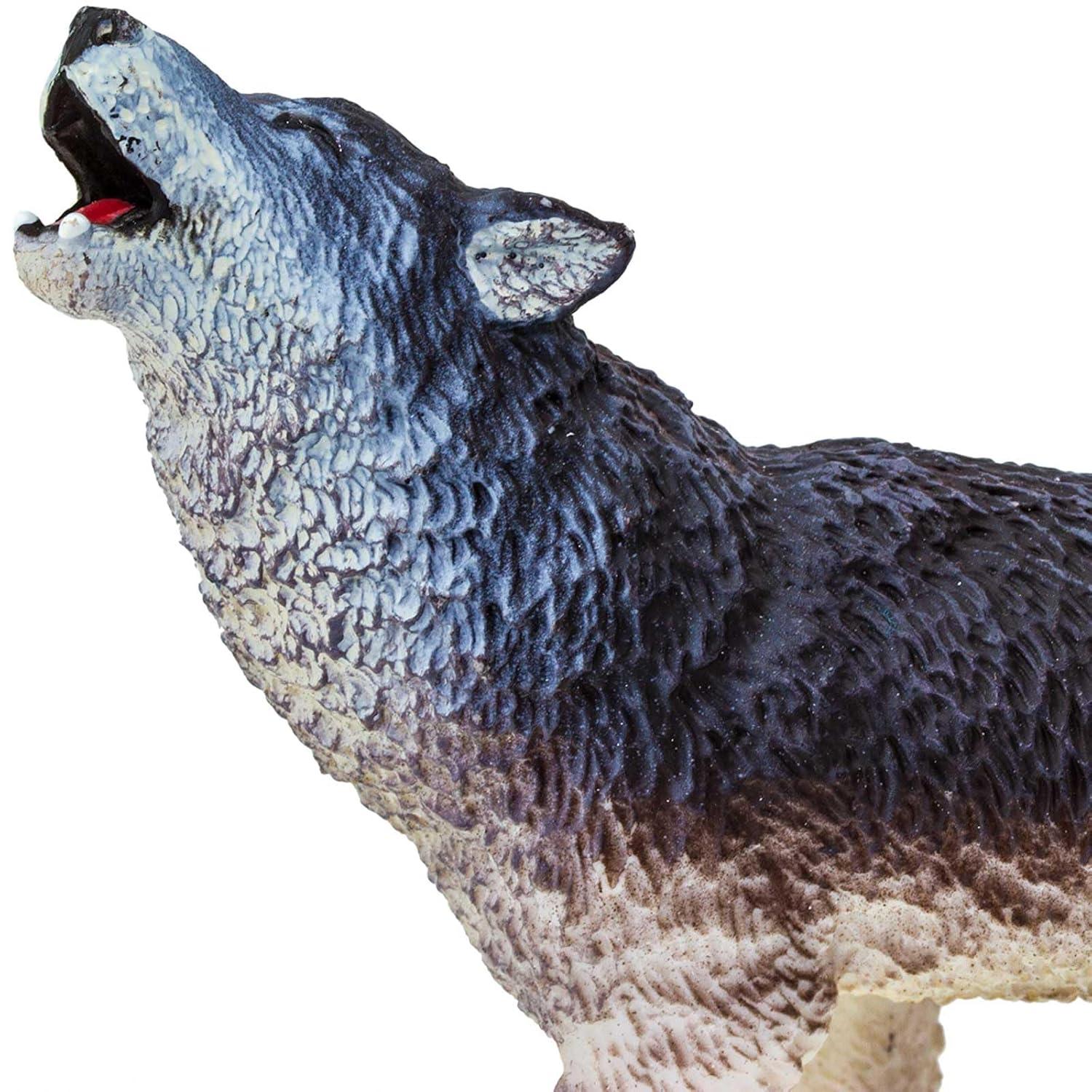 Safari Ltd. Gray Wolf Figurine - Realistic 3.75" Wildlife Figure - Educational Toy for Boys, Girls, and Kids Ages 1+