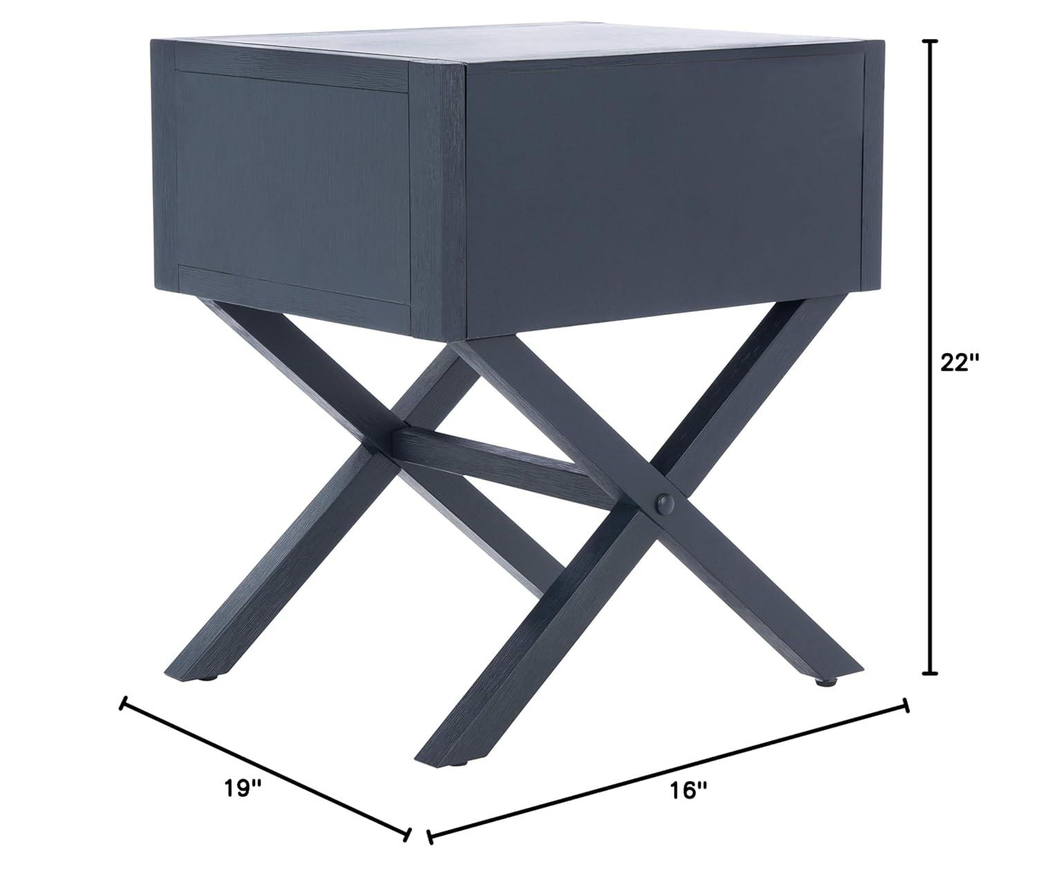 Sadie 1 Drawer Nightstand - NST9200 - Navy - Safavieh