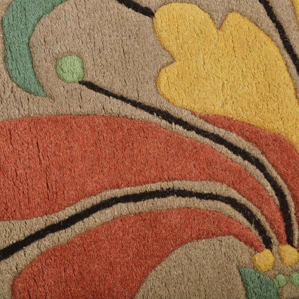 Rugsotic Carpets Hand Tufted Wool Eco-Friendly Area Rugs - 4'x6', Rectangle, Camel, Modern Contemporary Design, High Pile Handmade Anti Skid Rugs for Living Room, Bed Room (K00219)