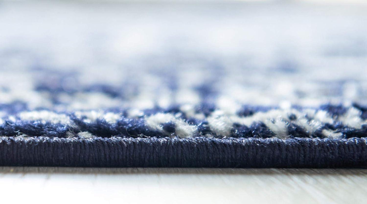 Unique Loom 5' 3 x 5' 3 Octagon Navy Blue Richmond Medallion Area Rug