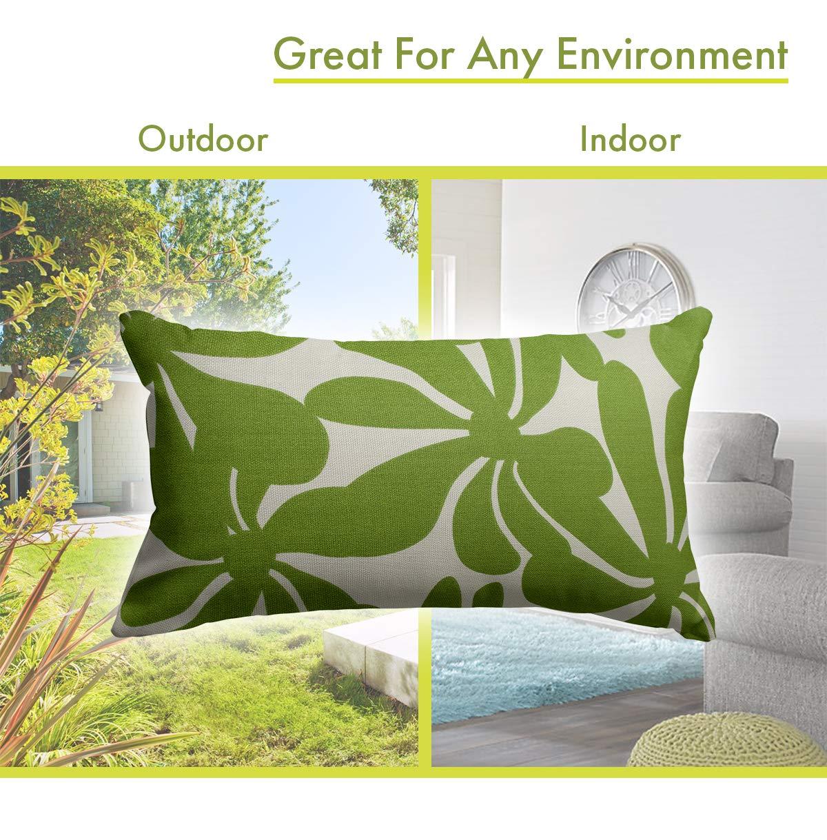 Plantation Floral Indoor/Outdoor Reversible Throw Pillow