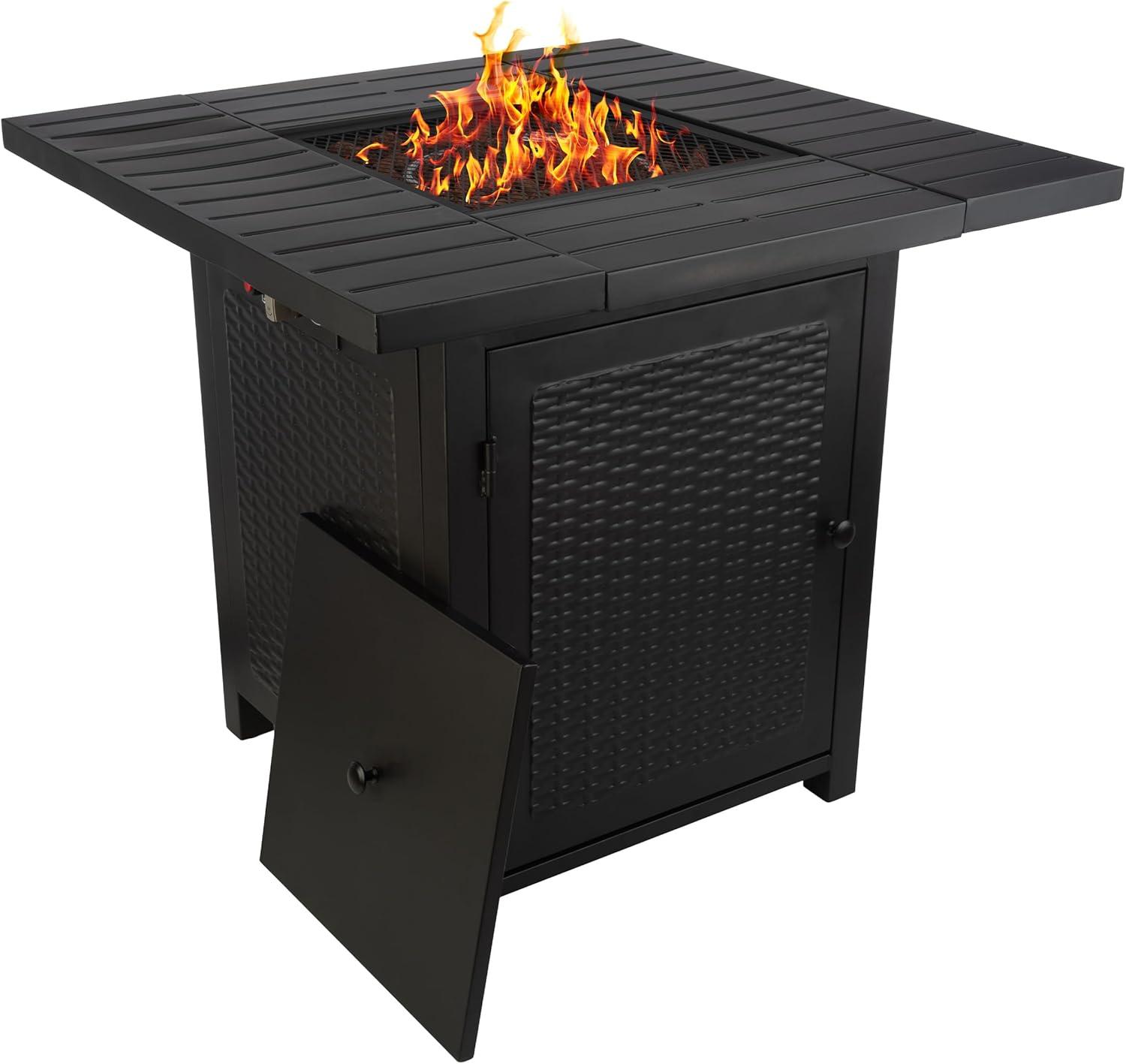 Pure Garden 30" Propane Outdoor Fire Pit - Brown