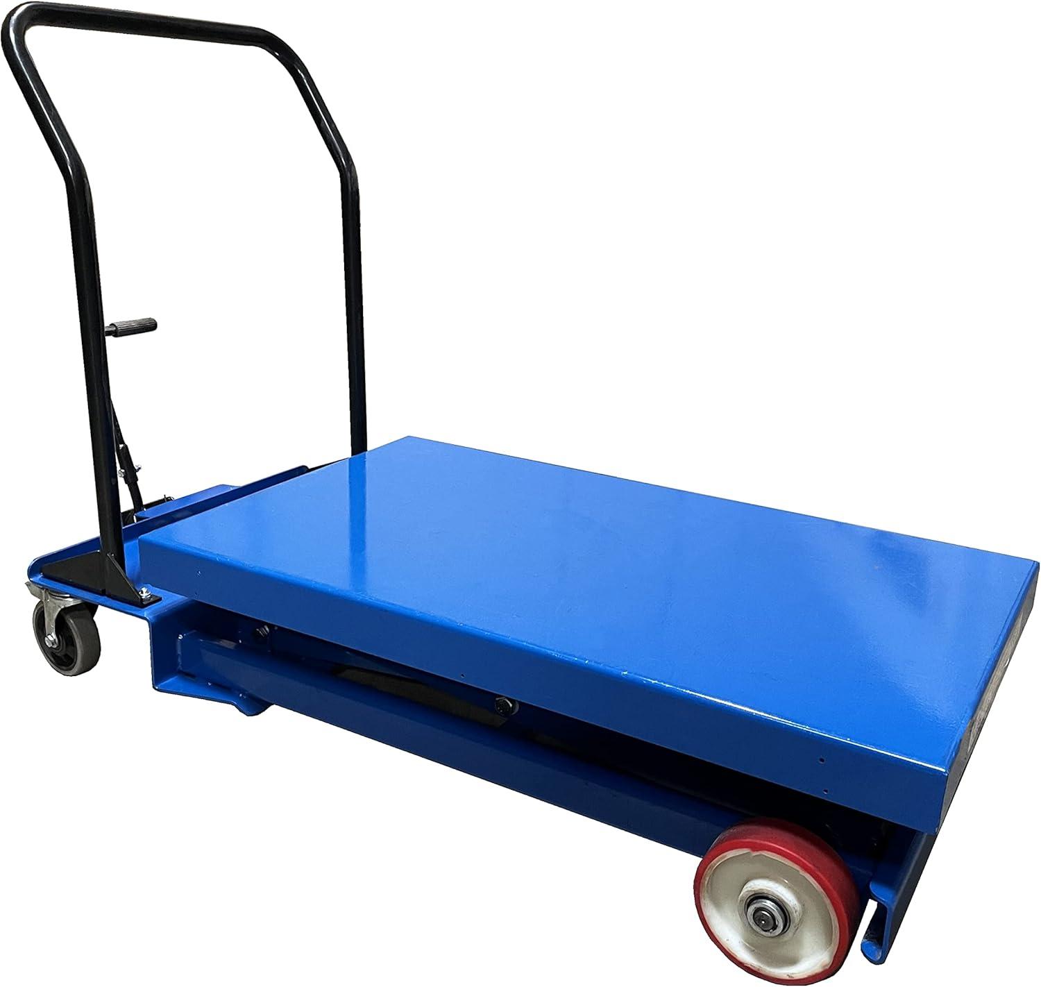 Premium Double Scissor Lift Table, 1000lb. Cap., 40.5" X 24", Foot Release