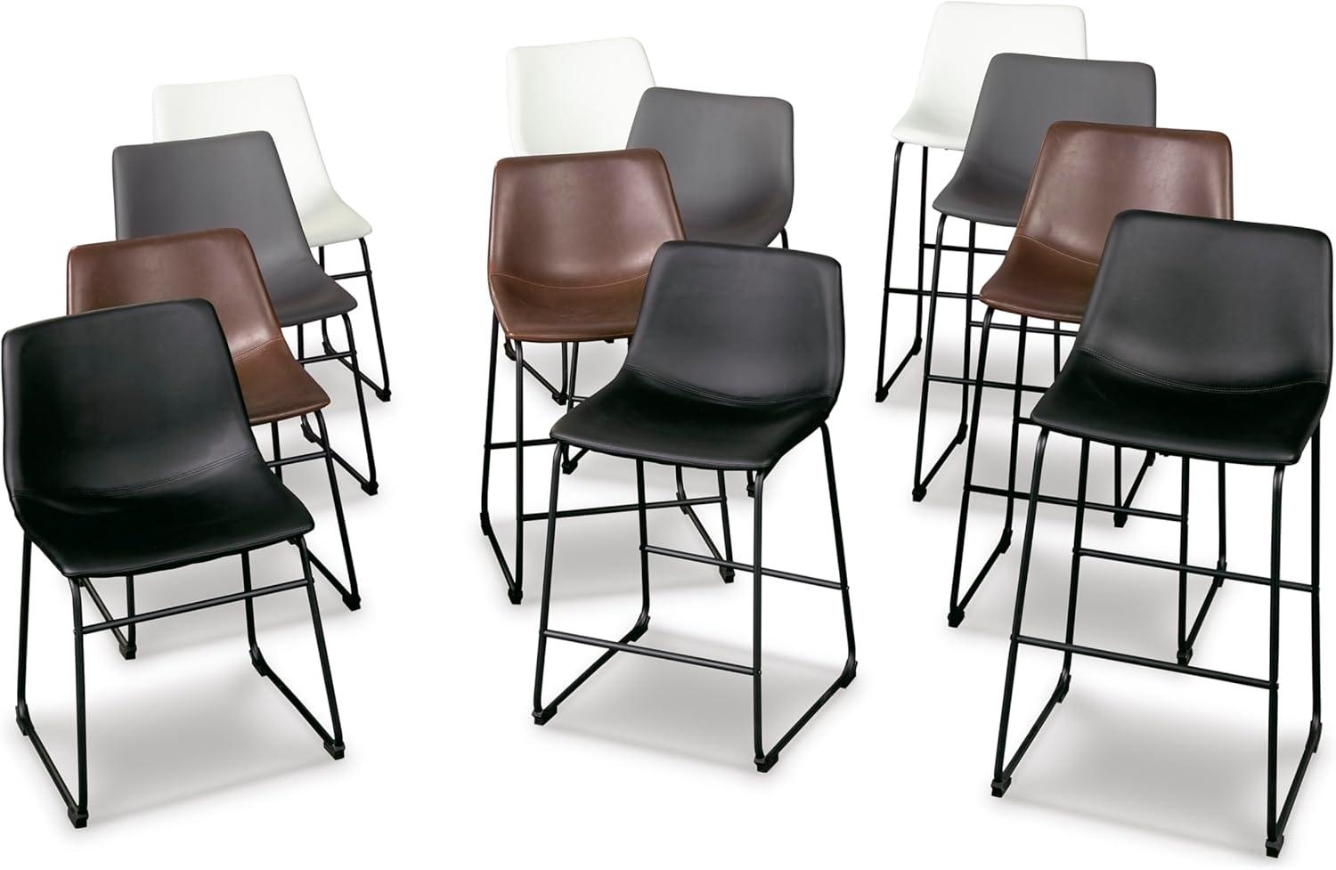 Signature Design by Ashley Centiar 24", Set of 2, Counter Height Modern Bucket Barstool