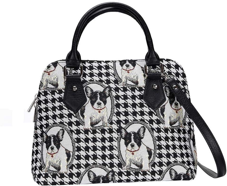 French Bulldog Convertible Top Handle Purse Handbag