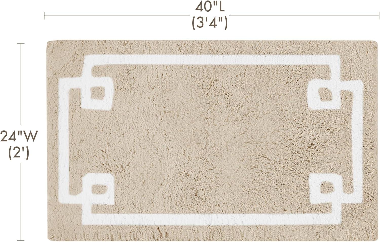 Madison Park 100% Cotton Tufted Bath Rug with Non-Slip Backing