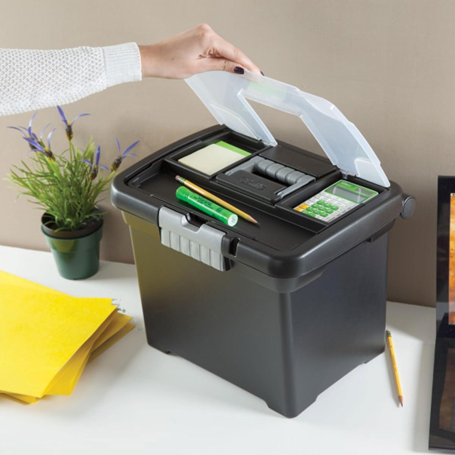 Sterilite Portable Lockable File Plastic Box Set (Set of 8)