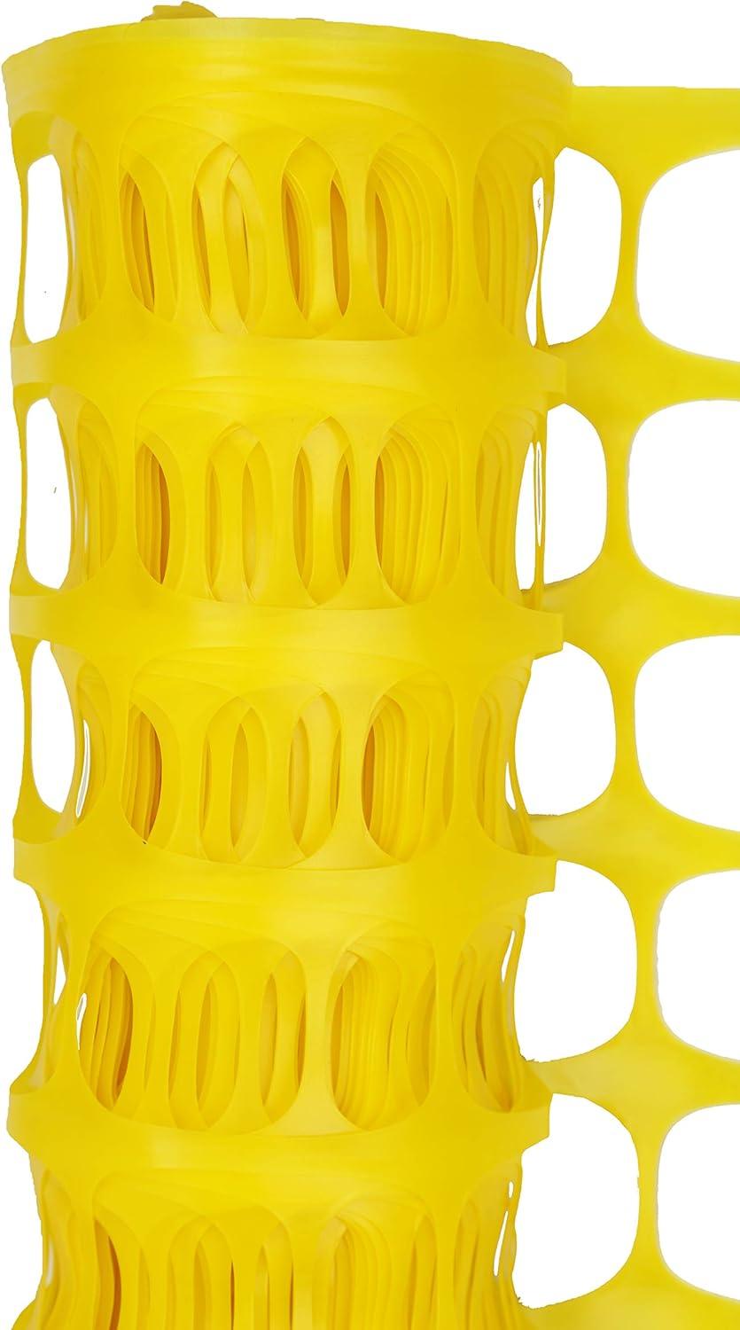 Boen 4' x 100' Yellow Safety Snow Fence - O-Ring