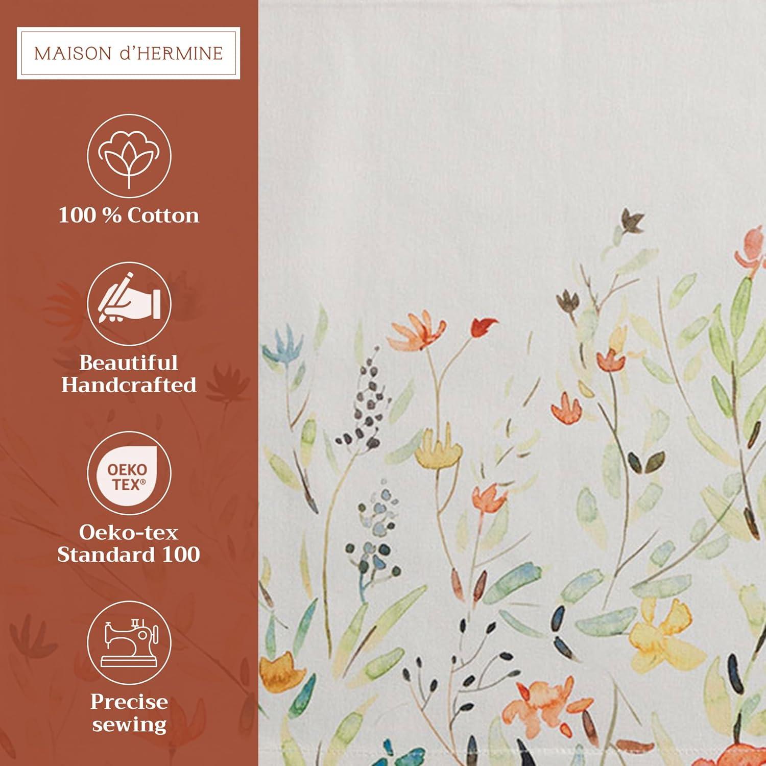 Maison d' Hermine Placemats Set of 4 100% Cotton Washable Cloth Place Mats, Reusable Table Mats for Kitchen Dining Decoration, Party, Wedding, Restaurant Spring/Summer (Limoncello, 13" x 19")