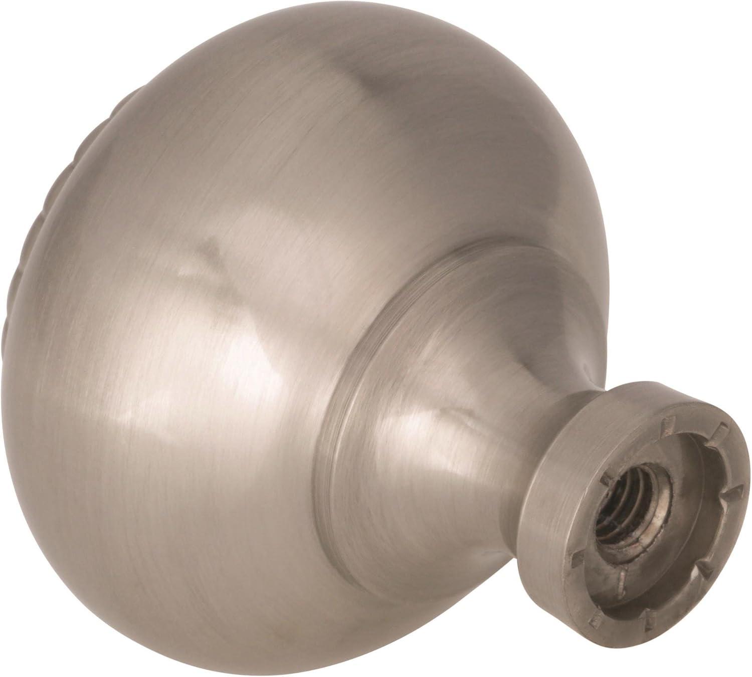 Satin Nickel Round Cabinet Knob with Mounting Hardware