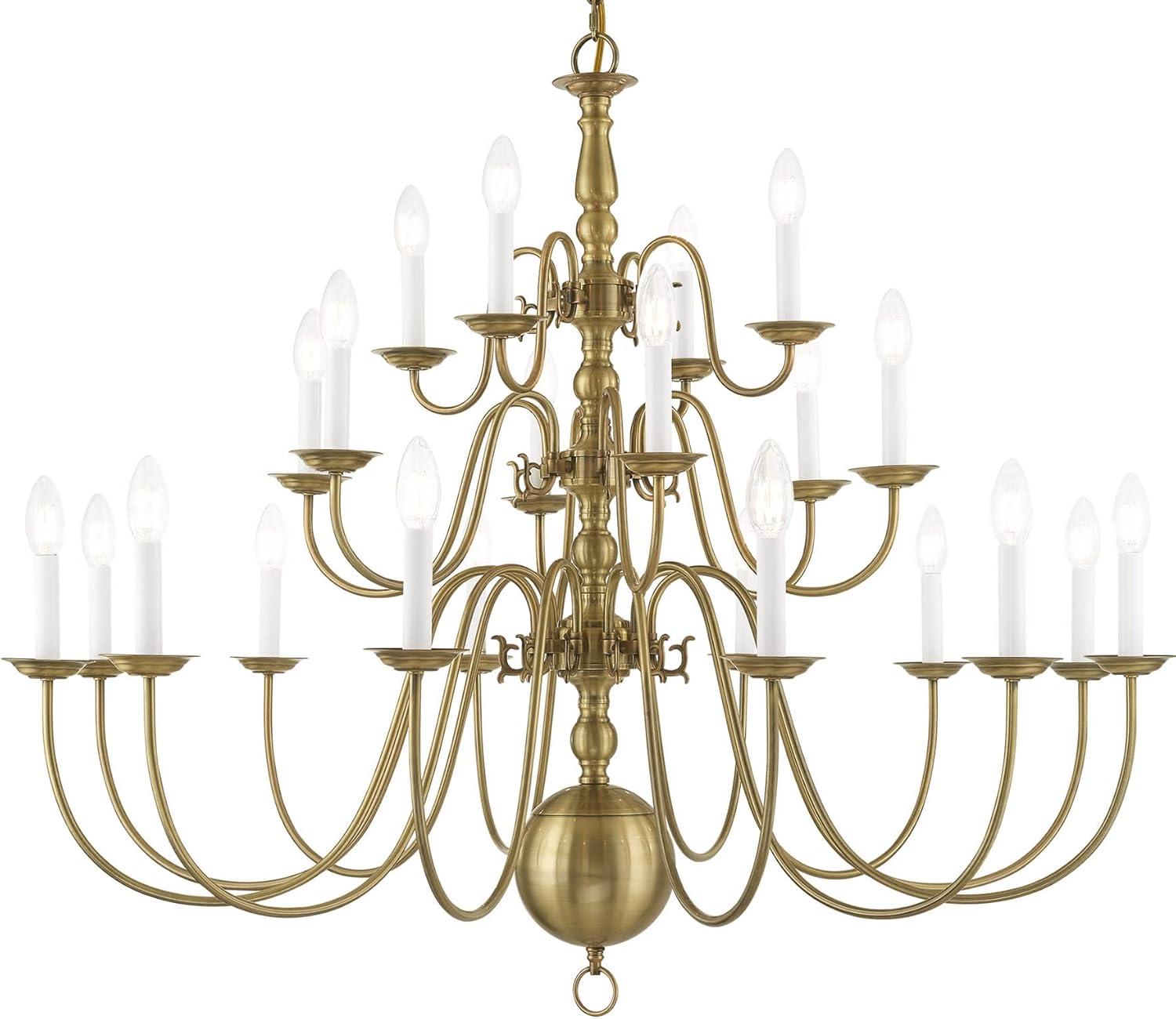 Williamsburgh Antique Brass 22-Light Traditional Chandelier