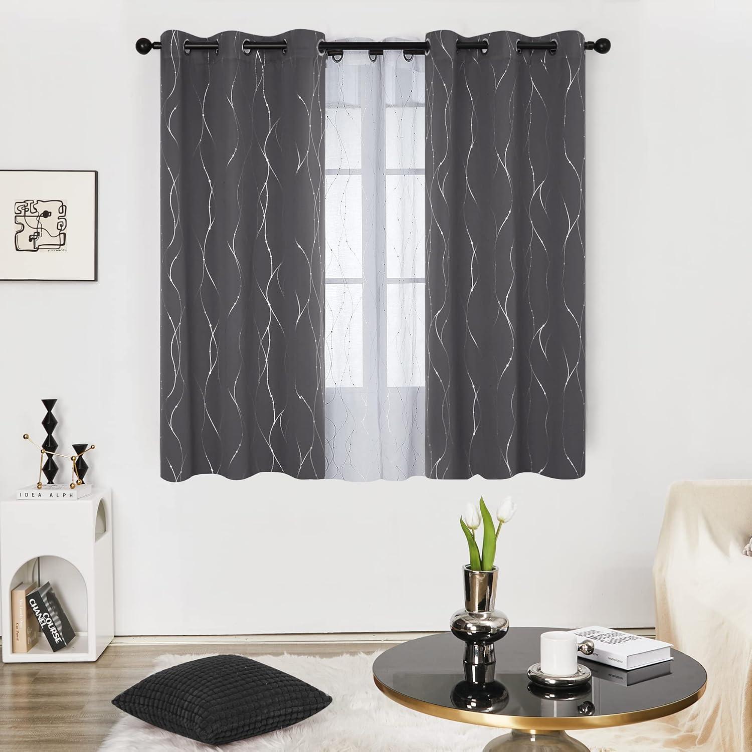 Polyester Room Darkening Curtain Pair