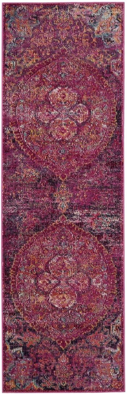Crystal CRS512 Power Loomed Area Rug - Fuchsia/Purple - 5'x8' - Safavieh.