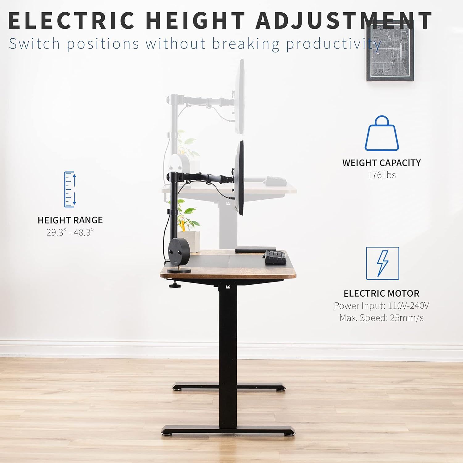 VIVO 47" x 24" Electric Sit Stand Desk (DESK-E144BN series)