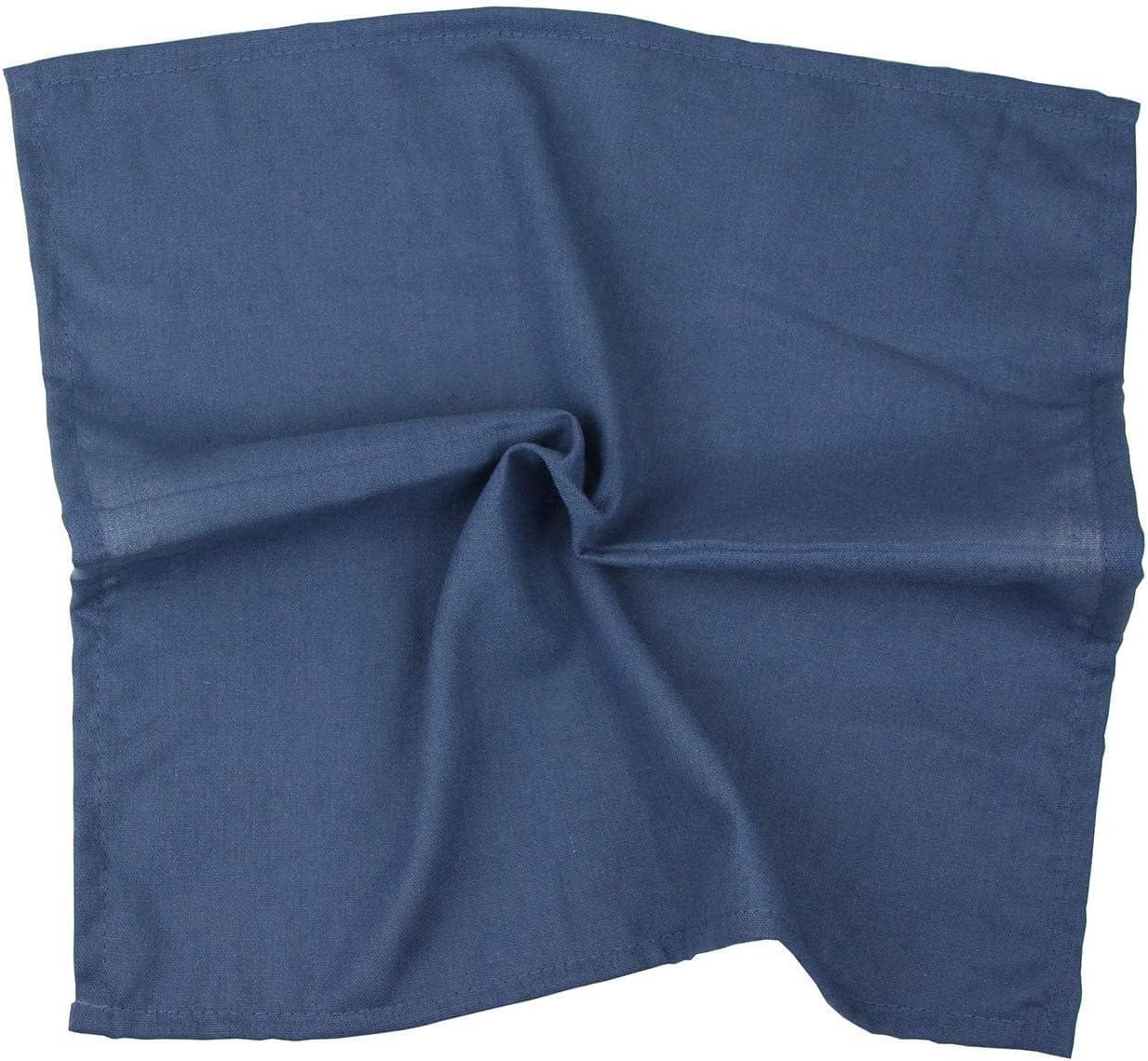 Solid Color Linen Cotton Thin Dinner Cloth Napkins Set of 12 (40 x 40 cm) for Events & Home Use