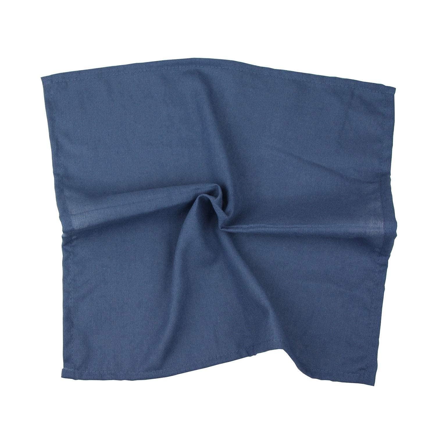 Solid Color Linen Cotton Thin Dinner Cloth Napkins Set of 12 (40 x 40 cm) for Events & Home Use
