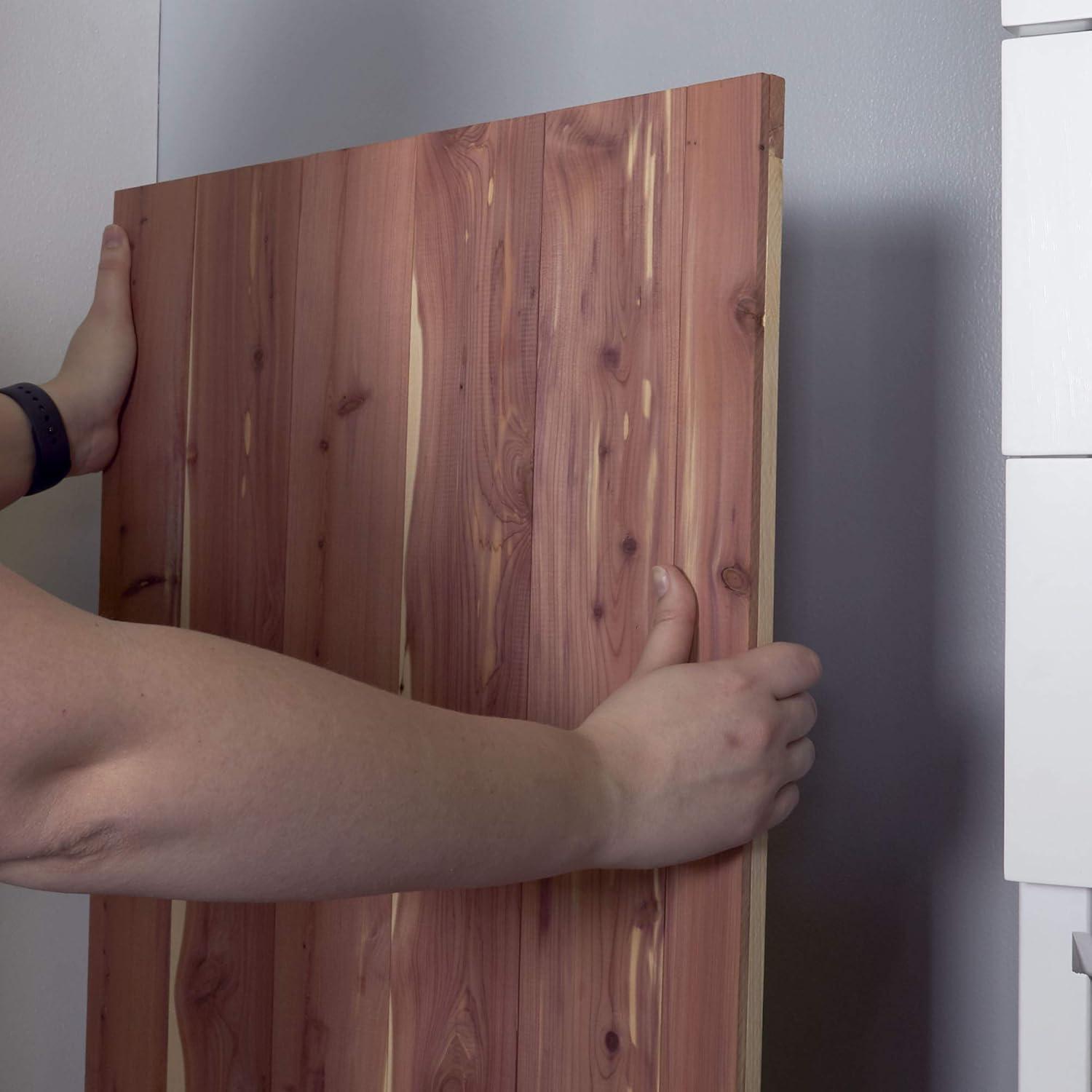 Household Essentials Cedar Moth Repellent Kit, Set of 12 Cedar Hang Ups and 12 Cedar Cubes, All Natural Moth Protection for Dressers, Drawers, Luggage, Closets and More