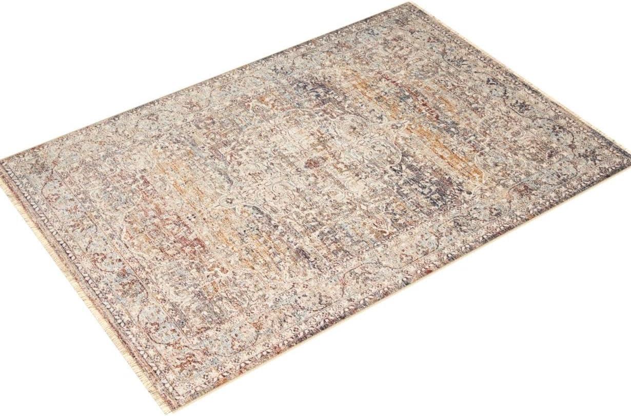 Loloi Rugs Sorrento Oriental Machine Made Power Loom Polyester Area Rug in Natural