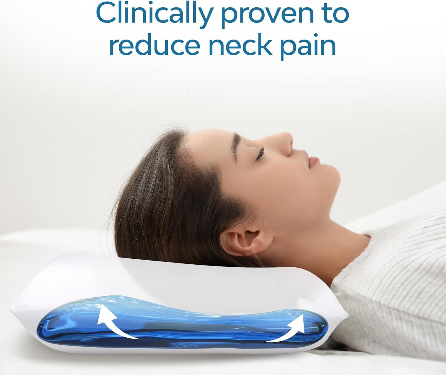 Adjustable White Cotton Down Alternative Water Pillow