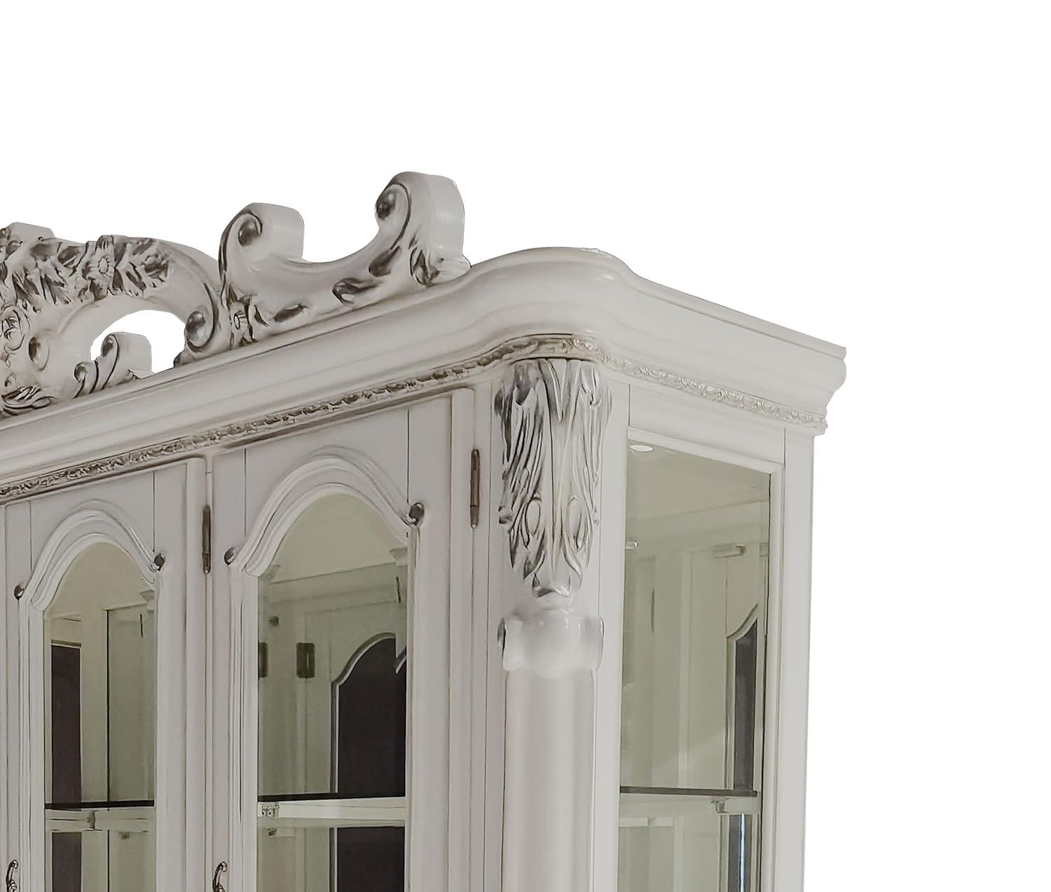 75" Dresden Hutch Tops Bone White Finish - Acme Furniture