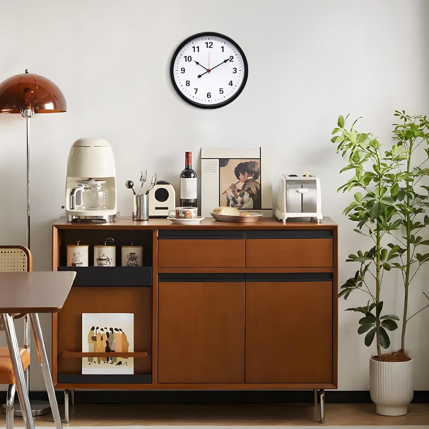 Realspace® Quartz Wall Clock, 14", Black
