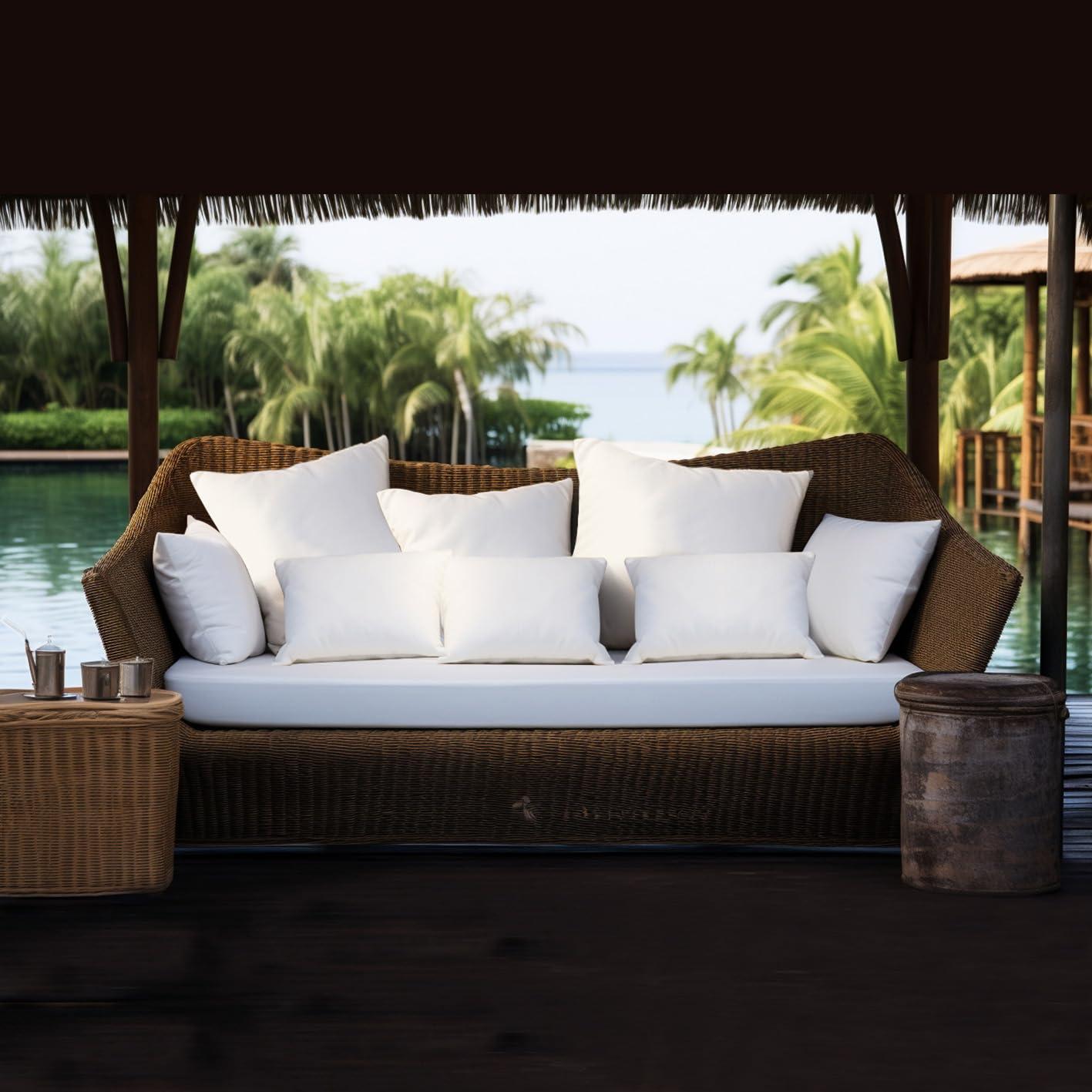 THROW PILLOW, SOFA PILLOW, OUT DOOR PILLOW, COUCH PILLOW, BEDDING PILLOW Inserts (Set of 2, White), 18x18 Inches - Lightweight Fillers for Sofa, Bed, and Home Décor (18x18 Inch (Pack of 2)