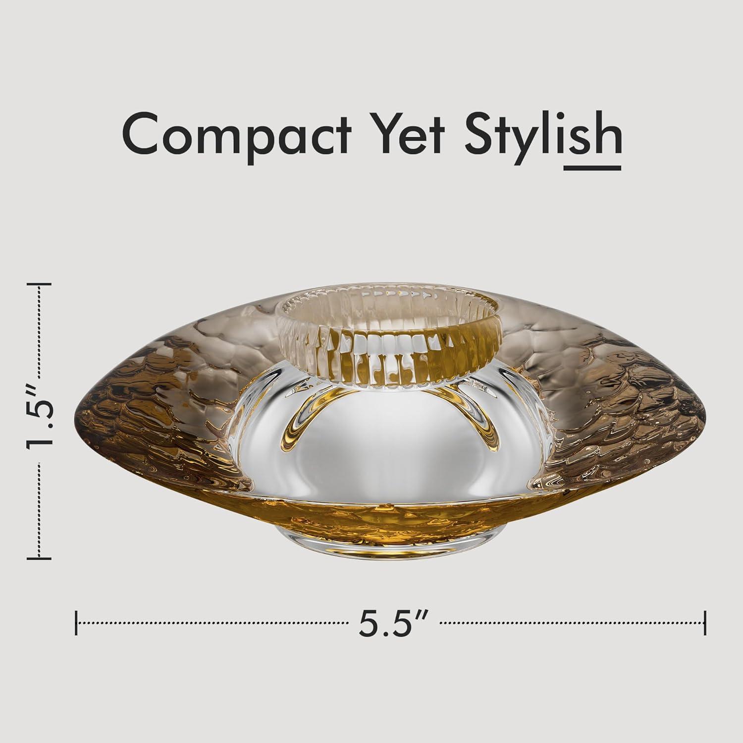 Orrefors Discus 1.75'' H Crystal Tabletop Votive Holder