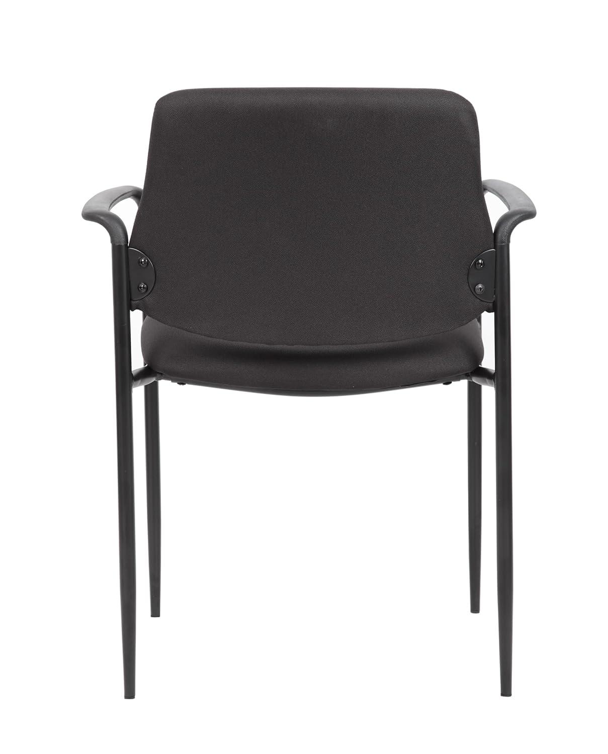 Boss Office Products Stackable Vinyl Seat Reception Chair with Metal Frame