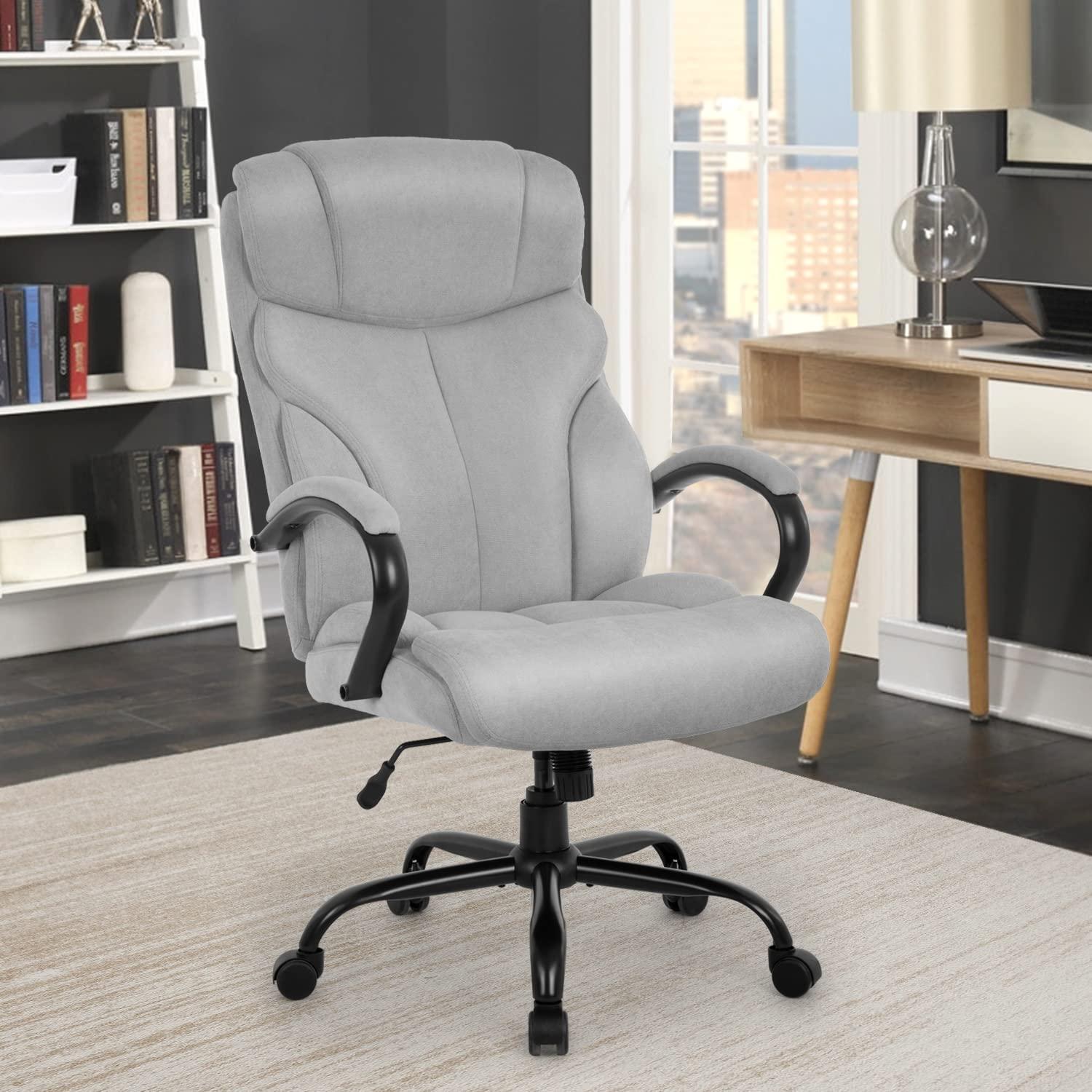 Dkelincs Ergonomic Office Chair Big and Tall Wide Seat Desk Chair 500 lbs Adjustable Computer Chair with Lumbar Support, Gray