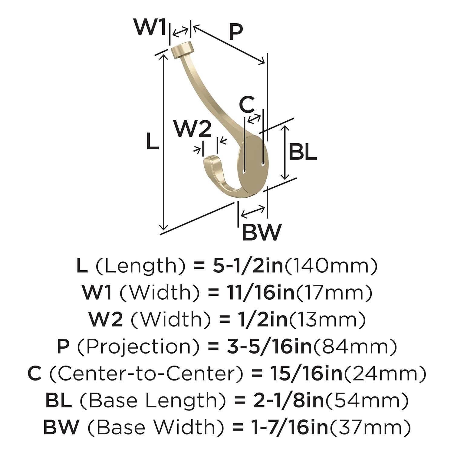 Adare Traditional Double Prong Decorative Wall Hook