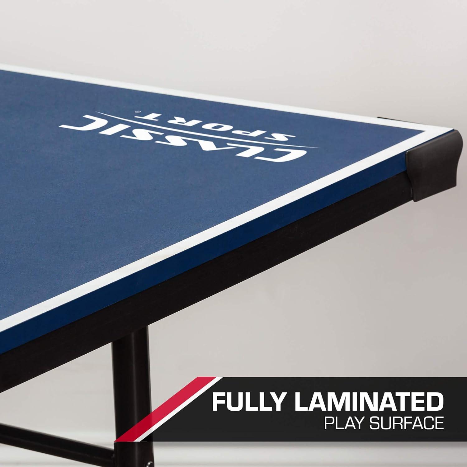 EastPoint Sports Classic Sport 15mm Table Tennis Table, Tournament Size 9 ft. x 5 ft. for Indoor Game Room