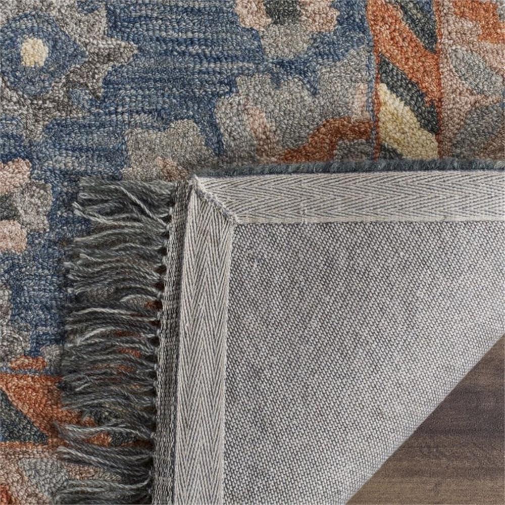 Aspen APN123 Hand Tufted Area Rug - Blue/Rust - 6'x9' - Safavieh..