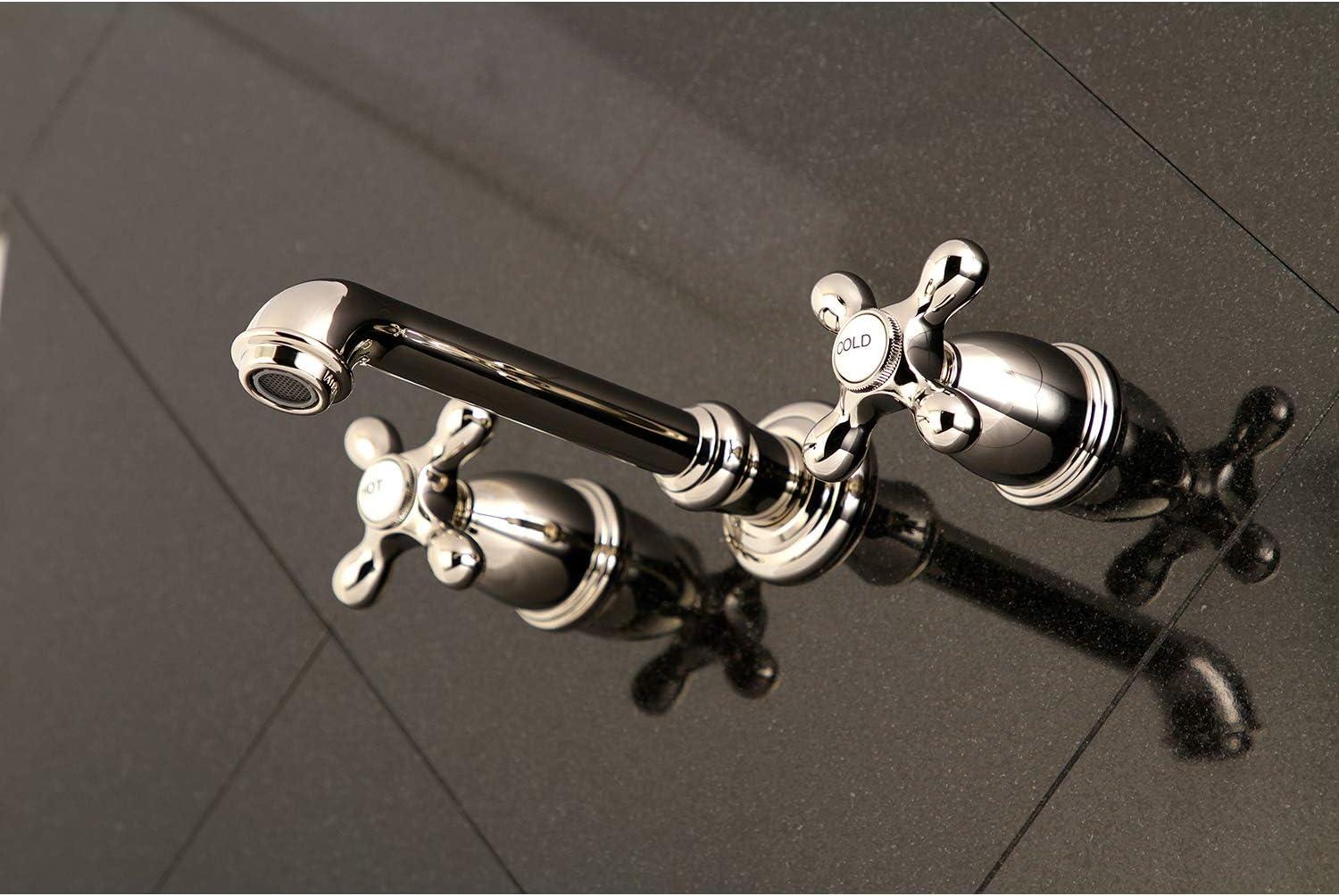 Kingston Brass English Country Two-Handle 3-Hole Wall Mount Bathroom Faucet