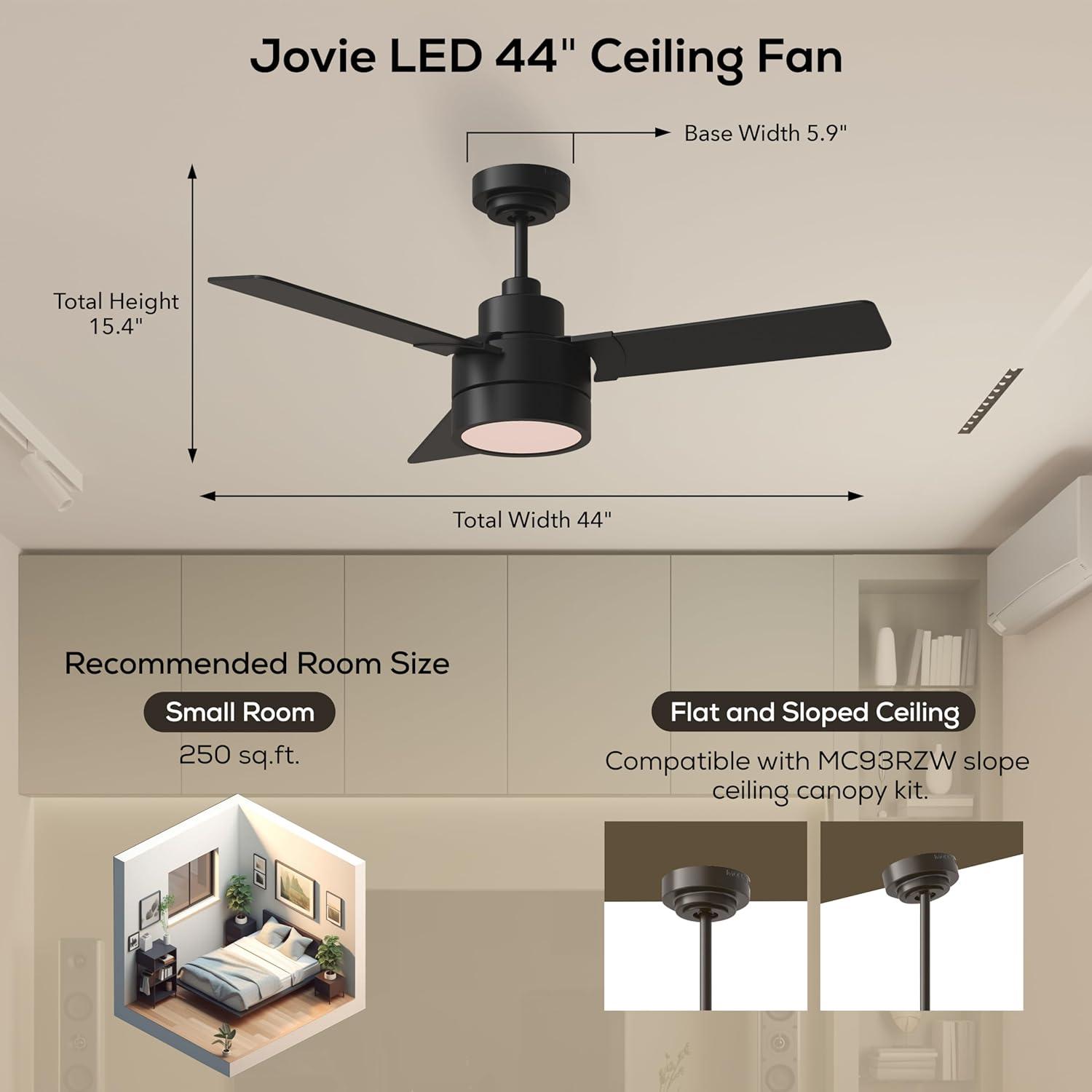 Ebie 44'' Ceiling Fan with LED Lights