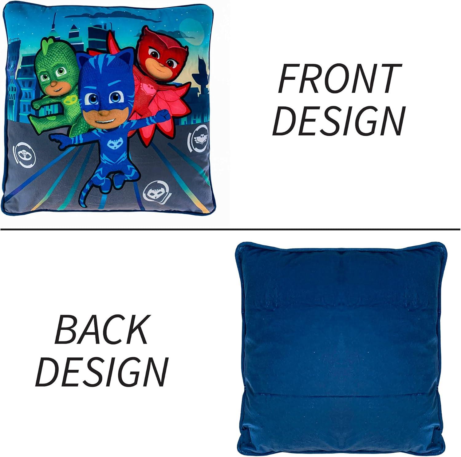Franco Kids Bedding Soft Decorative Pillow Cover, 15 in x 15 in, PJ Masks