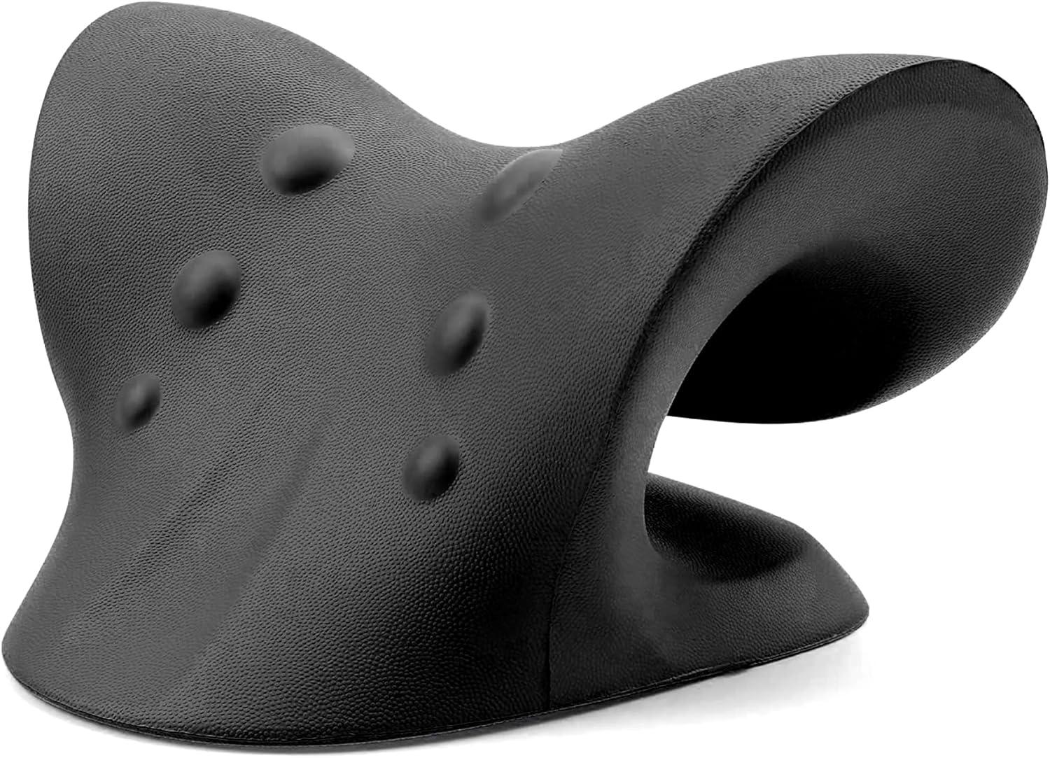 ParkistStar Cervical Traction Neck Pillow for Pain Relief and Spinal Alignment - Chiropractic Shoulder and Neck Stretcher with Relaxing Benefits