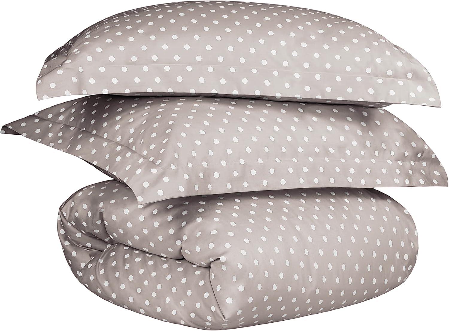 Impressions Cotton Blend 600TC Modern & Contemporary Polka Dots Duvet Cover Set