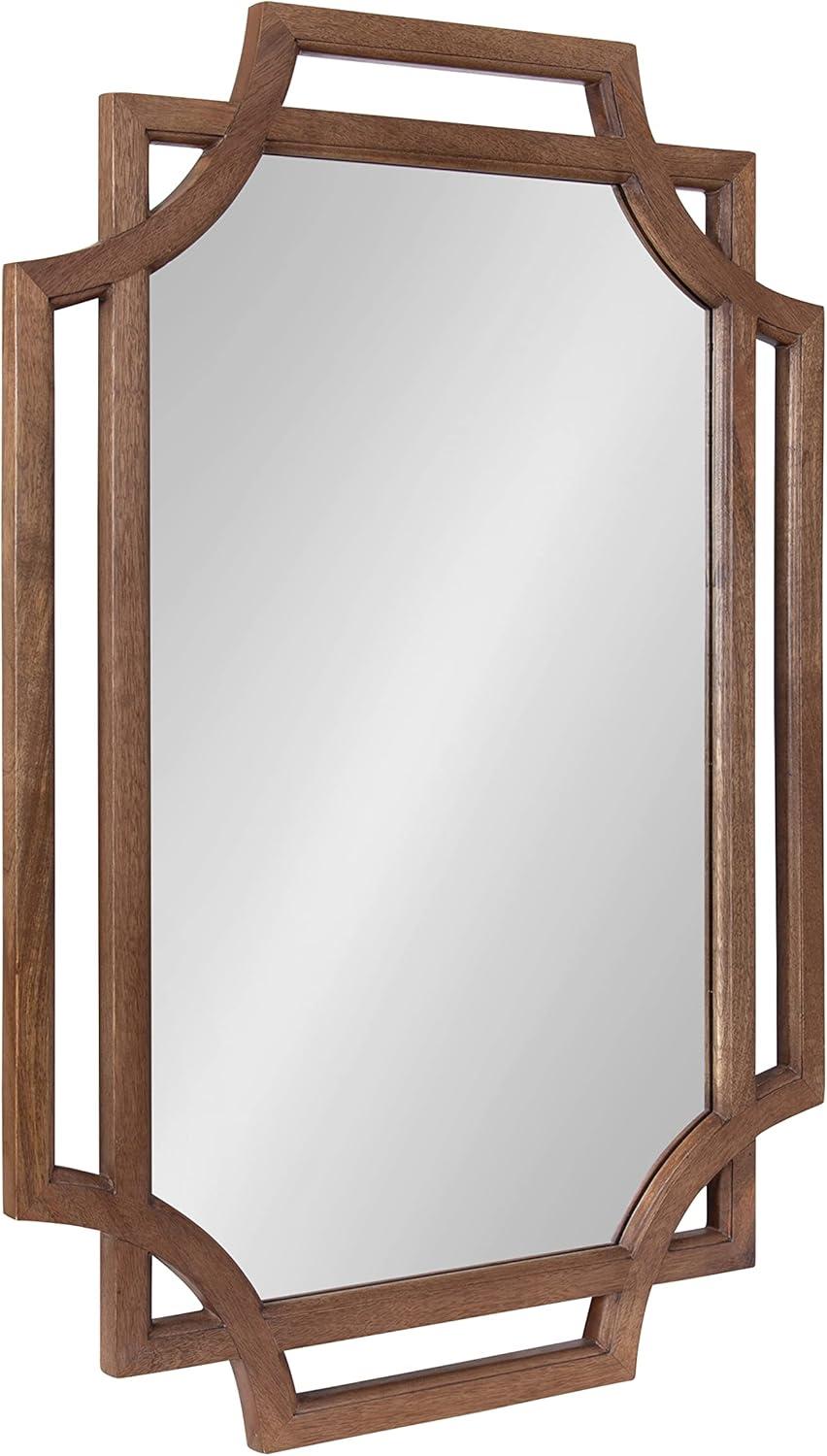 40" x 27" Minuette Wood Framed Wall Mirror Natural - Kate & Laurel All Things Decor: Modern Rectangular, No Assembly Required