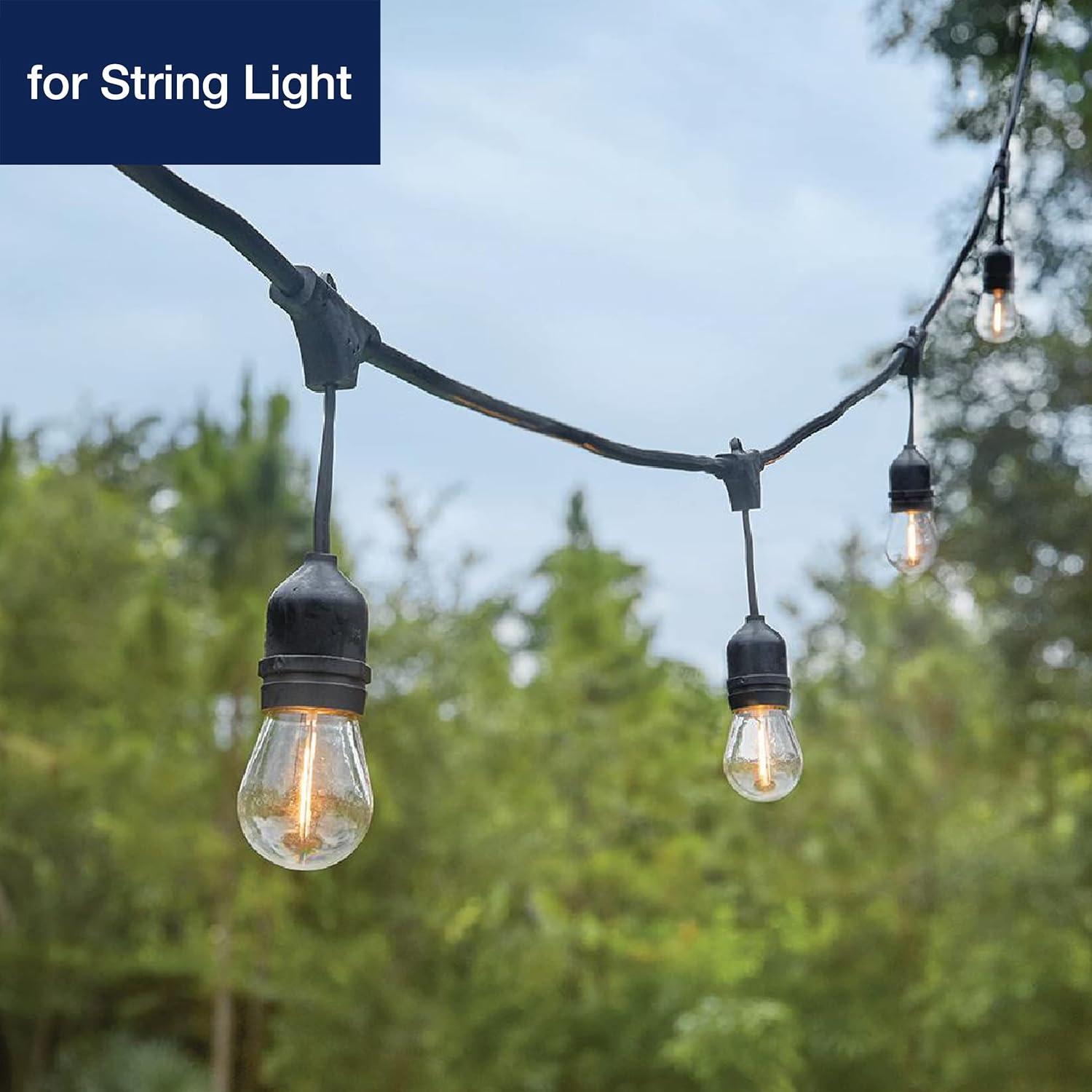 Dimmable LED S14 Vintage Edison Bulbs for Outdoor String Lights