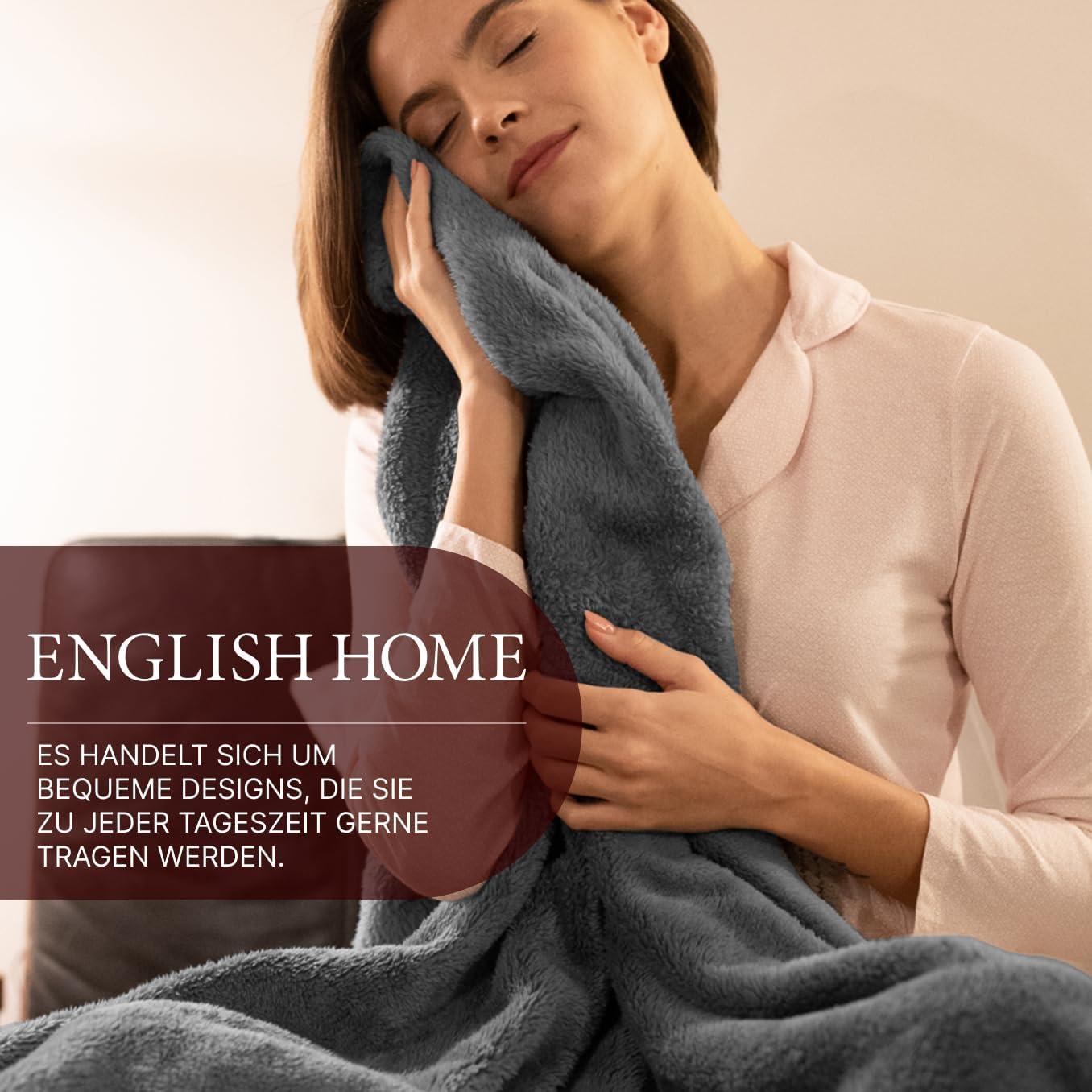 English Home Terracotta Fleece Throw, 51" x 67"