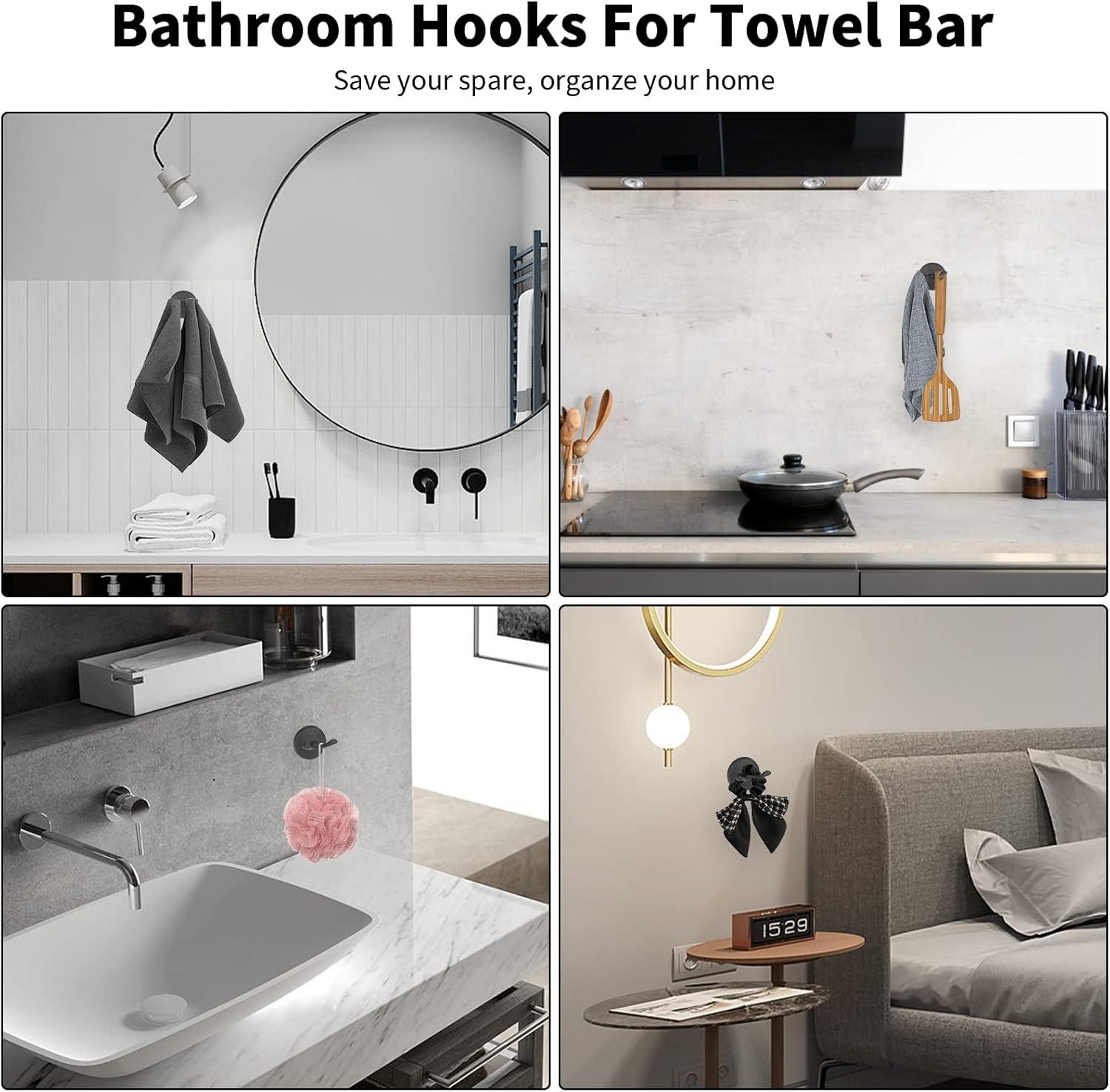 4-Piece Bathroom Hardware Accessory Set With 24" Towel Bar (Chrome Finish)