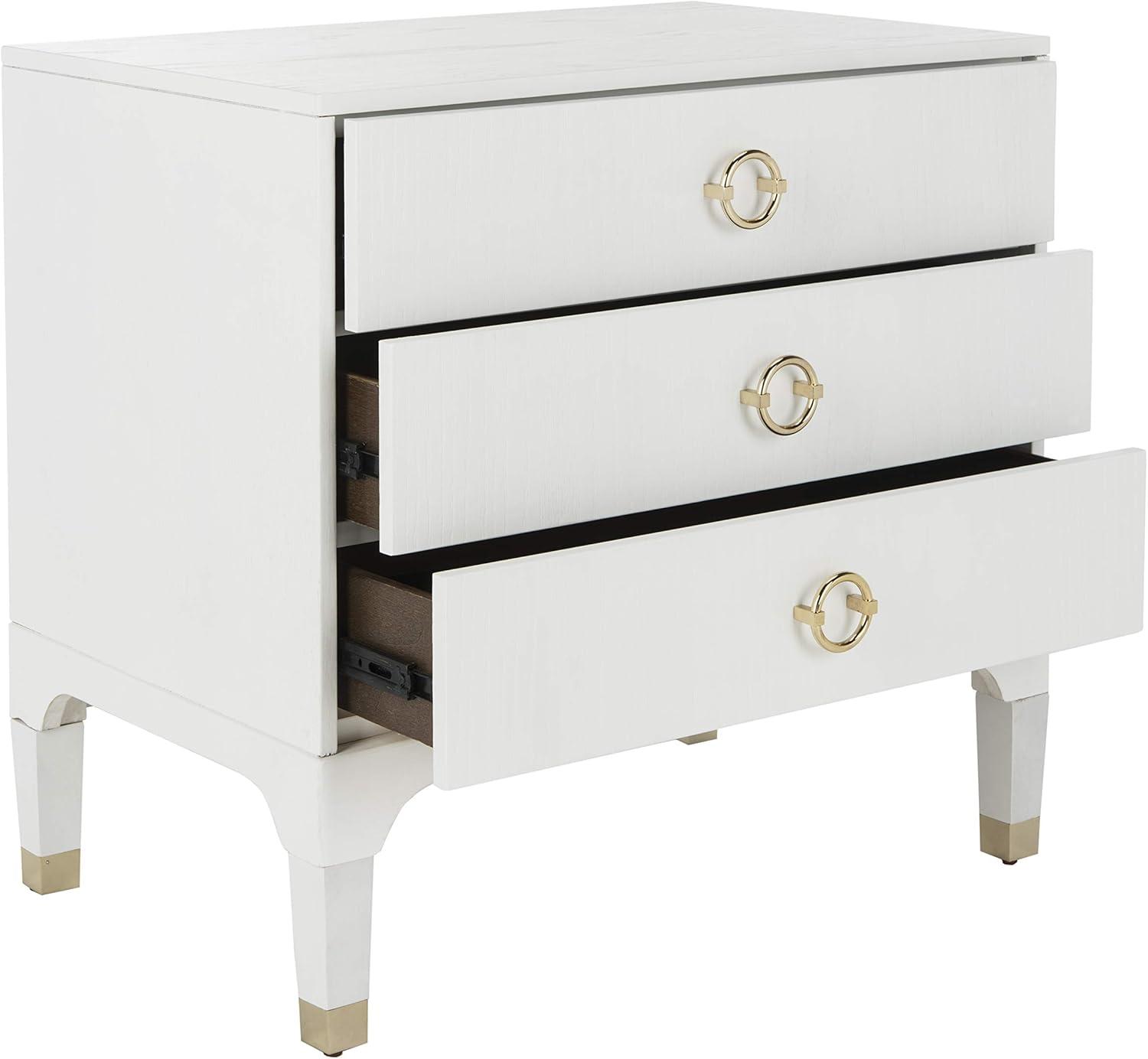 Lorna 3 Drawer Nightstand  - Safavieh