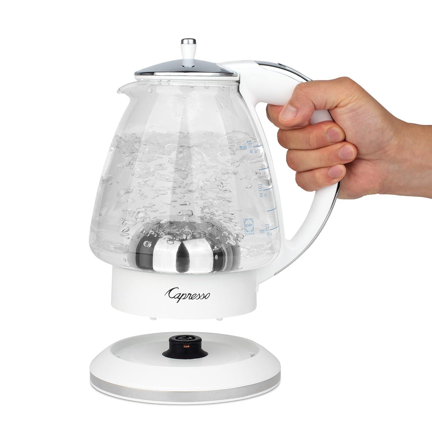 Capresso ® H20 White Electric Glass Tea Kettle